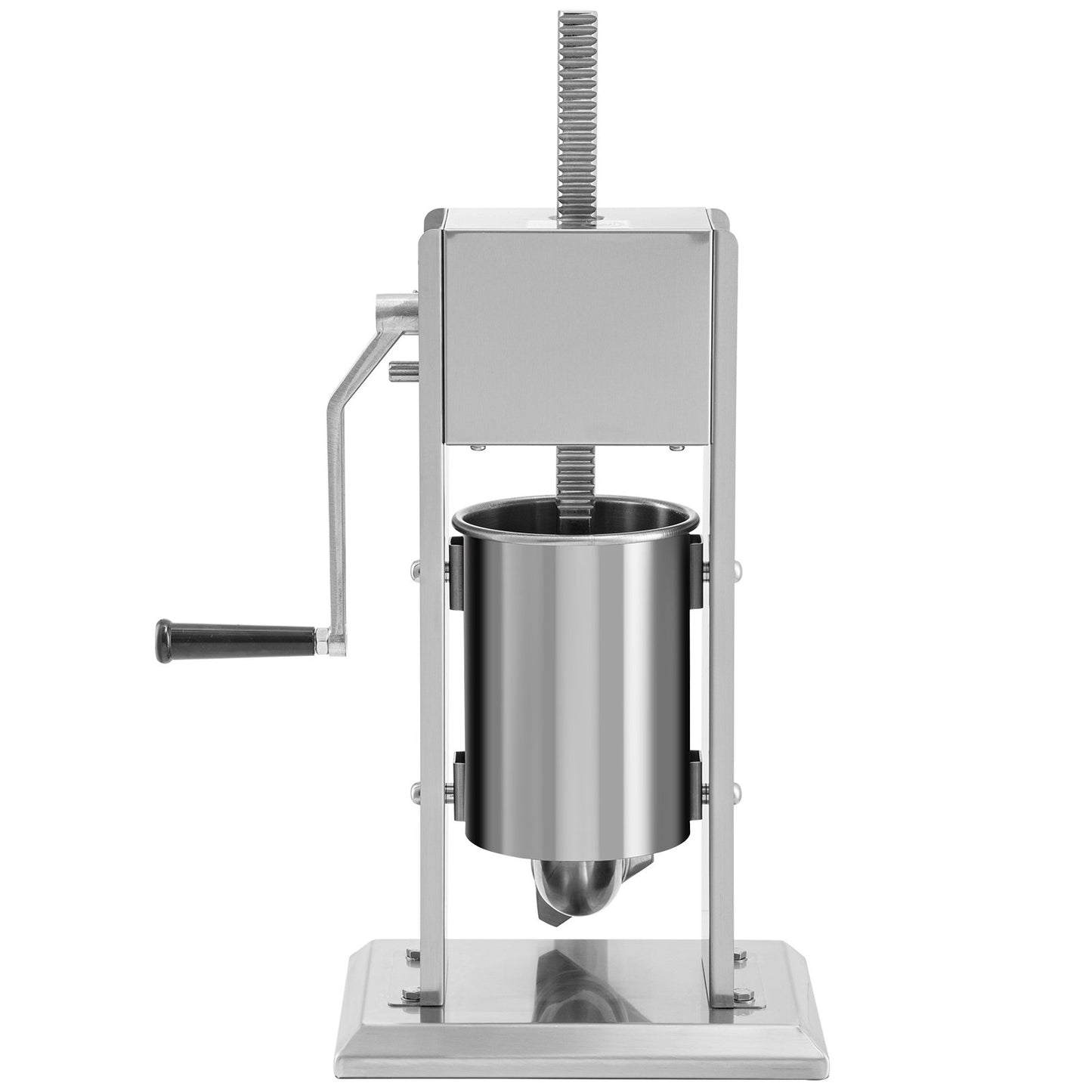 Manueller Wurstfüller, 5 Pfund/3 l Fassungsvermögen, vertikaler Wurstfüller aus Edelstahl 304 mit zwei Geschwindigkeiten, Wurstfüllmaschine mit 4 Füllrohren, Saugfuß für den privaten oder gewerblichen Gebrauch