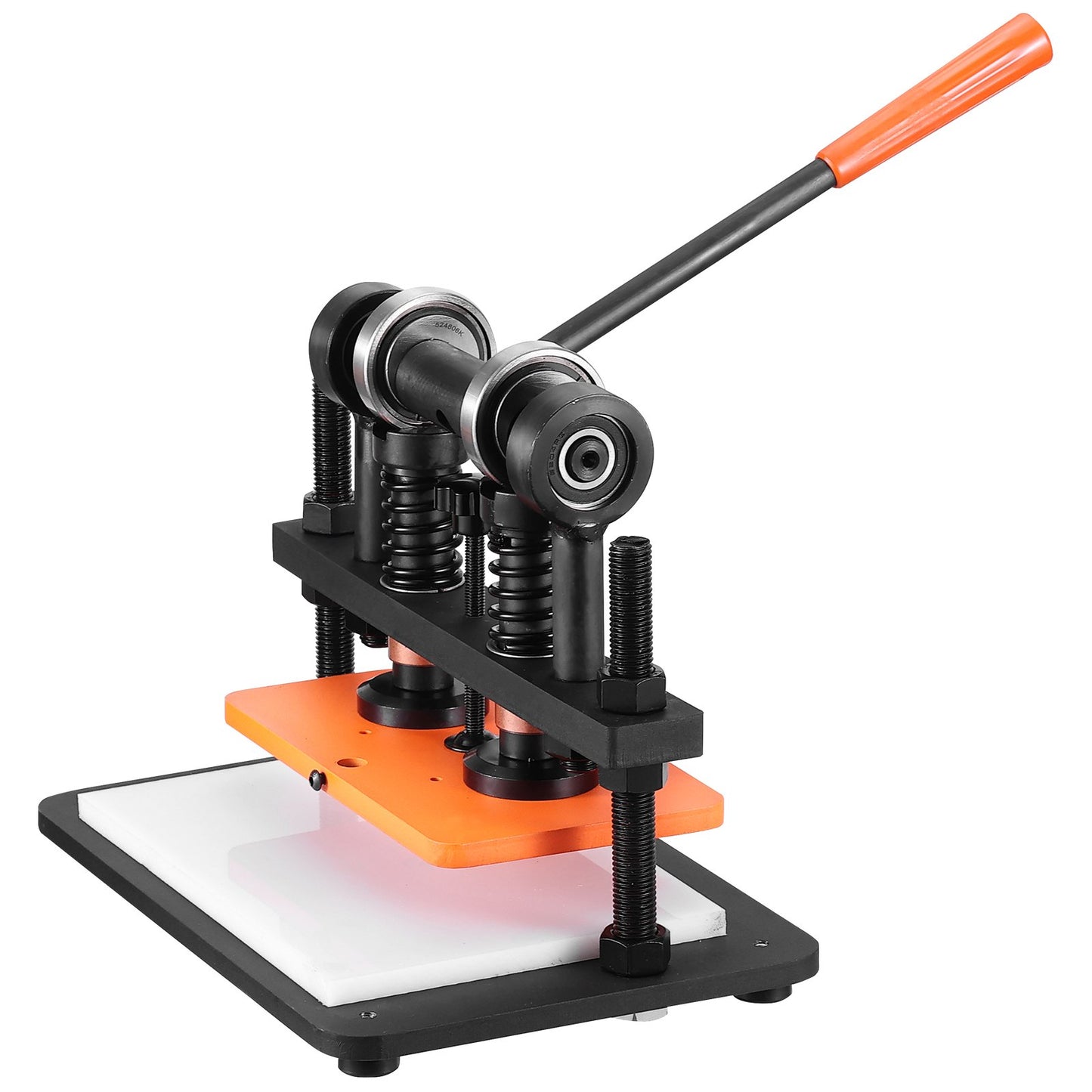 Leather Cutting Machine, 10.2 x 5.9 in Embossing Plate Manual Die Cutter, 0.47 in Pressure Stroke Dual Guide Shafts Die Cut Machine, Leather Embossing Machine for Various of Materials