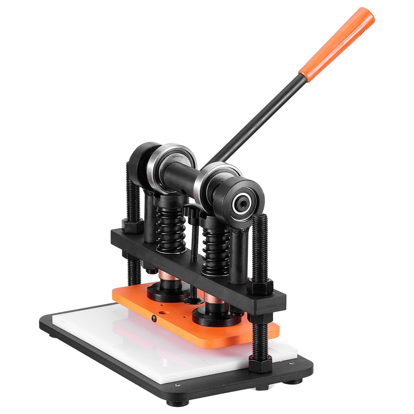 Leather Cutting Machine, 10.2 x 4.7 in Embossing Plate Manual Die Cutter, 0.47 in Pressure Stroke Dual Guide Shafts Die Cut Machine, Leather Embossing Machine for Various of Materials