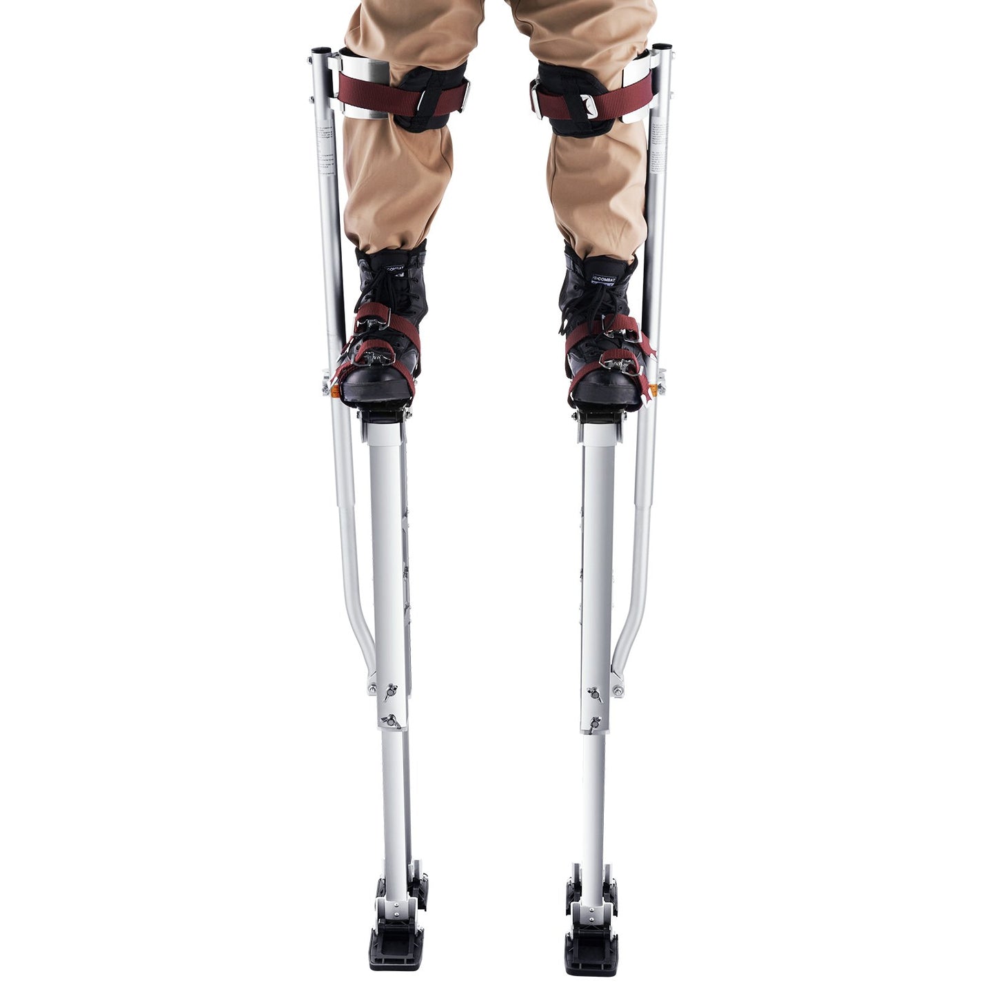 Drywall Stilts, 36''-50'' Adjustable Aluminum Tool Stilts with Protective Knee Pads, Durable and Non-slip Work Stilts for Sheetrock Painting, Walking, Taping, Silver