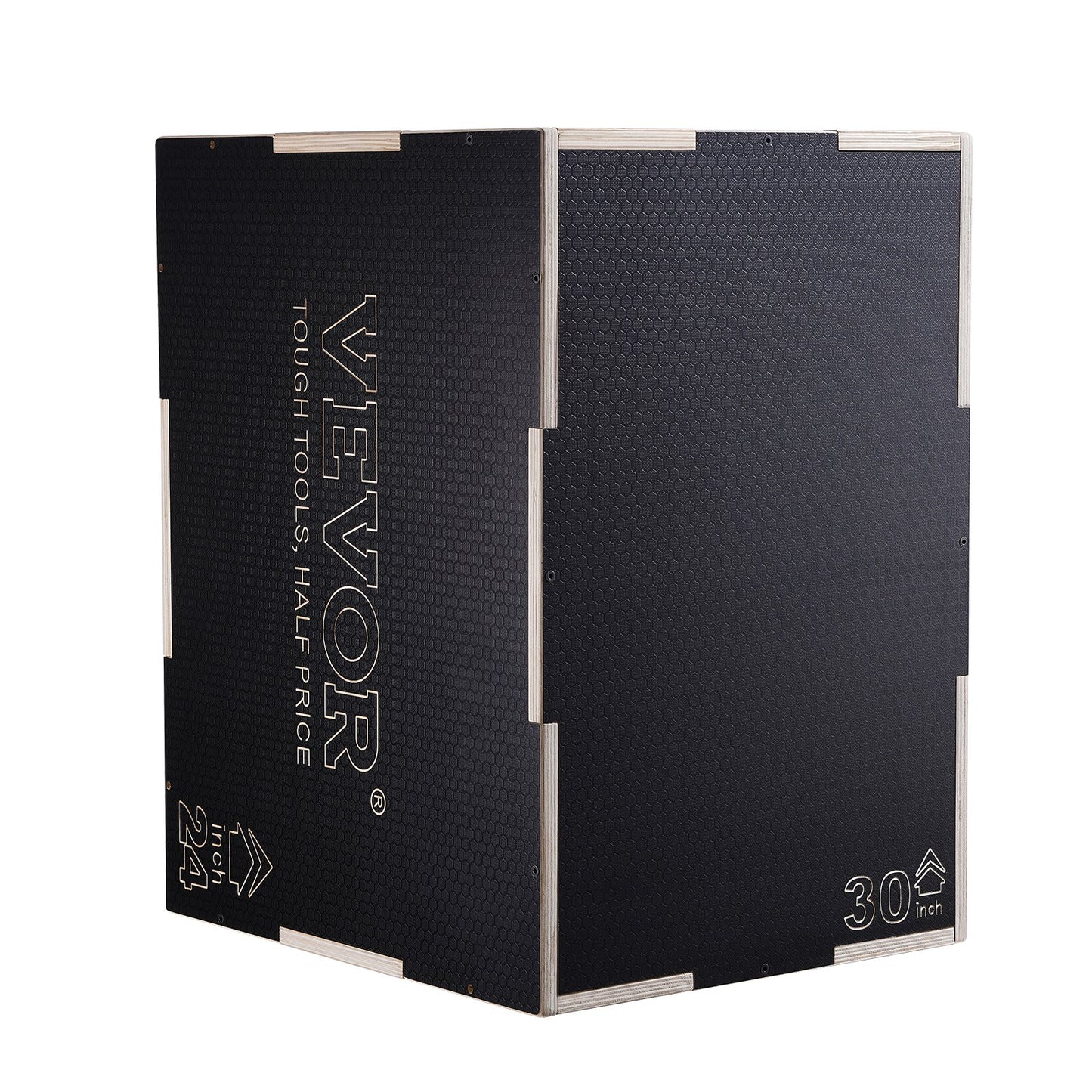 3 in 1 Plyometric Jump Box, 30/24/20 tums Plyo Box, Platform & Jumping Agility Box, Anti-Slip Fitness Exercise Step Up Box för hemmagympa träning, konditionsstyrketräning, svart