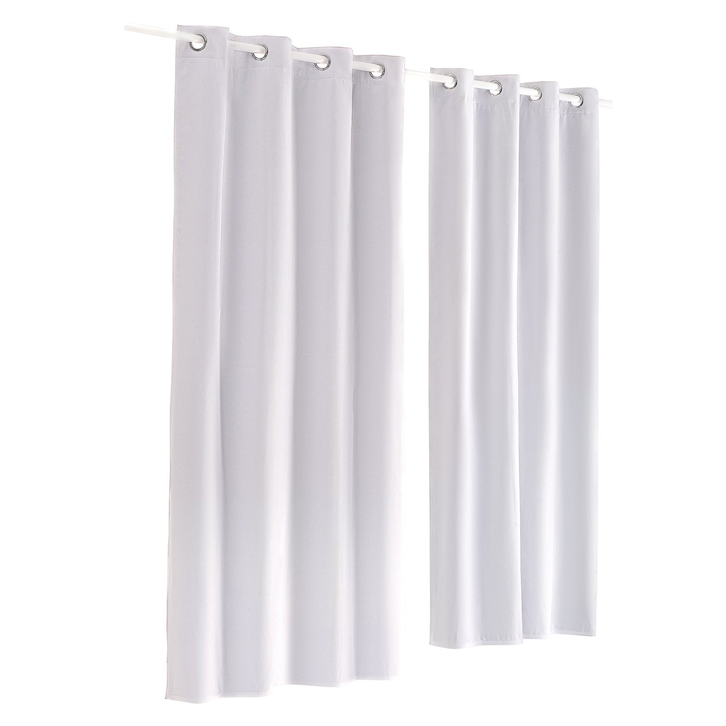 Blackout Curtains, 84 Inch Length 2 Panels Set, 52 Inch Wide Each, Thermal Insulated 100% Blackout Light Blocking Drapes, 3-Layer, with Grommets, Curtains for Bedroom Living Room Window, White