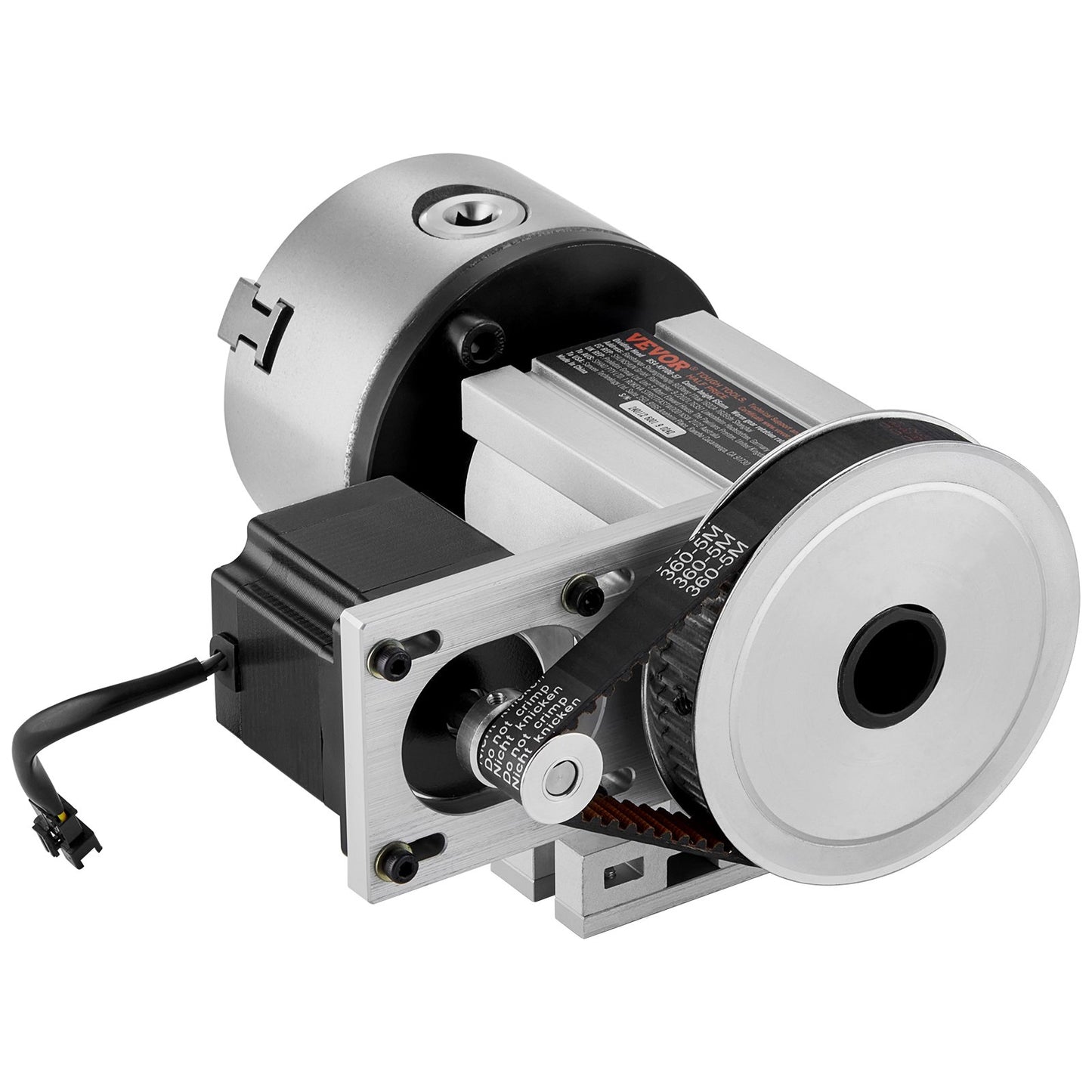 Dividing Head, K11-100mm 3-Jaw Chuck, CNC Router Milling Machine Rotational Axis 4th Axis A Axis Indexing Head, 2.6"/65 mm Center Height MT2 Tailstock 6:1 Gear Ratio, Universal for Engraving