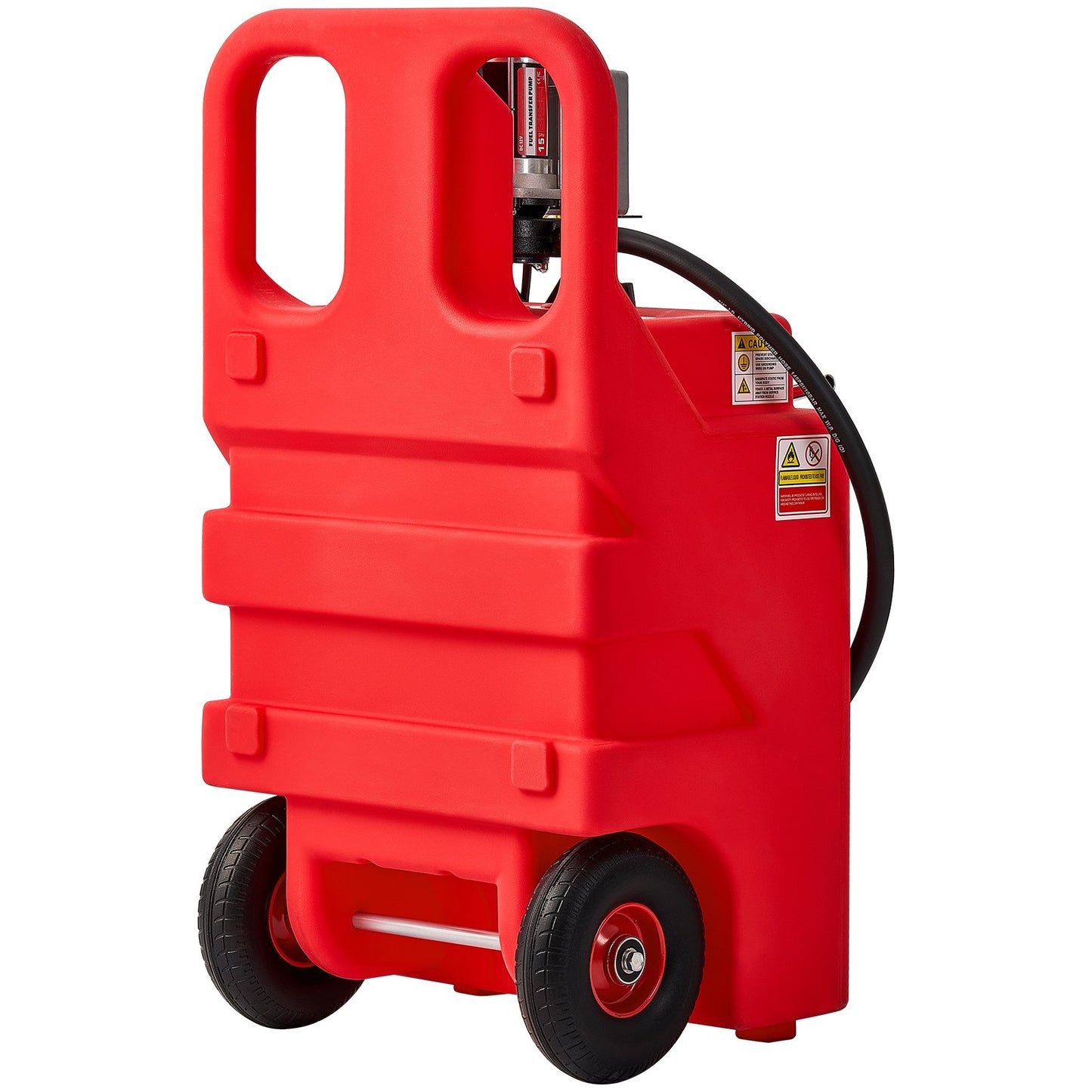 Fuel Caddy, 32 Gallon, Portable Fuel Tank with 12V DC 15 GPM Electric Fuel Transfer Pump, 13 ft Delivery Hose & Aluminum Alloy Manual Nozzle, Gas Caddy for Motorboats, ATVs, Diesel & Gasoline