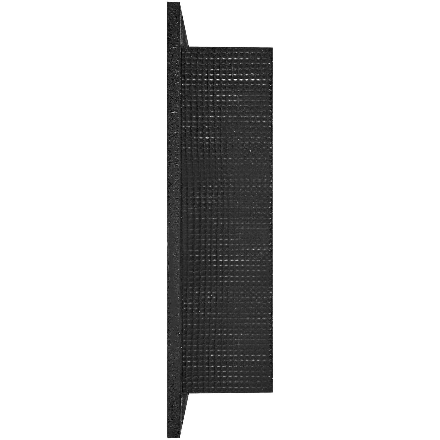 Shower niche Ready for tile 40.64 x 40.64 cm, Single shelves, square corners Wall-mounted niche recessed, sealed cover Modern soap storage niche for shower bathroom, black