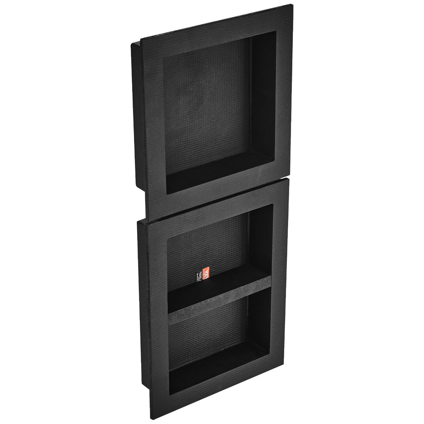 Shower Niche Ready for Tile 16" x 16" & 16" x 20", Triple Shelf Organizer, Square Corners Wall-inserted Niche Recessed, Sealed Protection Modern Soap Storage Niche for Shower Bathroom, Black