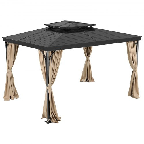 Sichtschutzvorhang für Pavillon, 3,6 x 3,0 x 2,1 m, wasserdicht, Khaki | EU