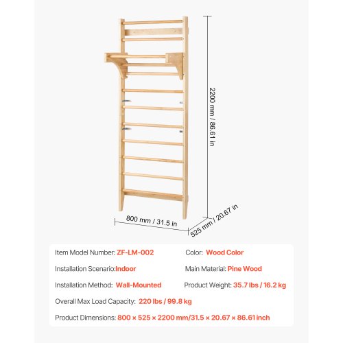 Svensk Stege Vägggym 10-nivåer Trälekplats Inomhus Klätterstege | EU