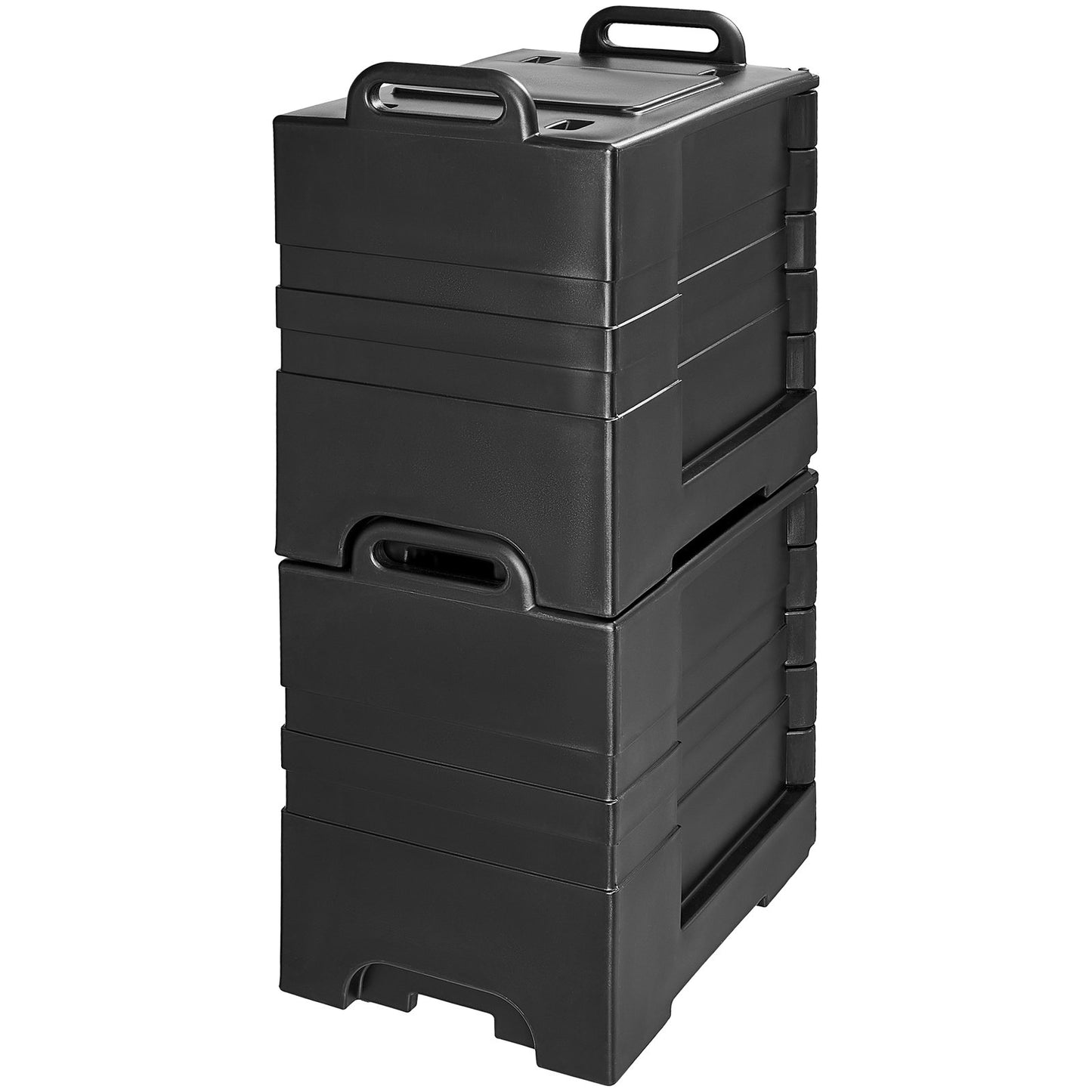 Insulated Food Pan Carrier, 81 Qt x 2 Pack Hot Box for Catering, Food Box Carrier with Double Buckles, Front Loading Food Warmer with Handles, Stackable End Loader for Restaurant, Canteen