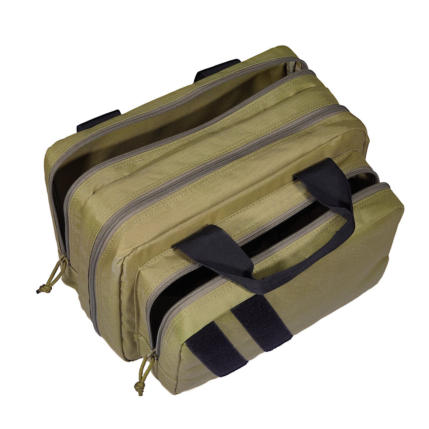 Range Bag för 2 Pistols Tactical Gun Bag 2 Inbyggda Pistol Bags Brun