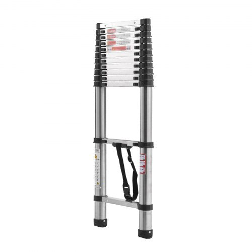Teleskopleiter, Edelstahl-Ausziehleiter, 12,5 Fuß, tragbare Leitern | EU