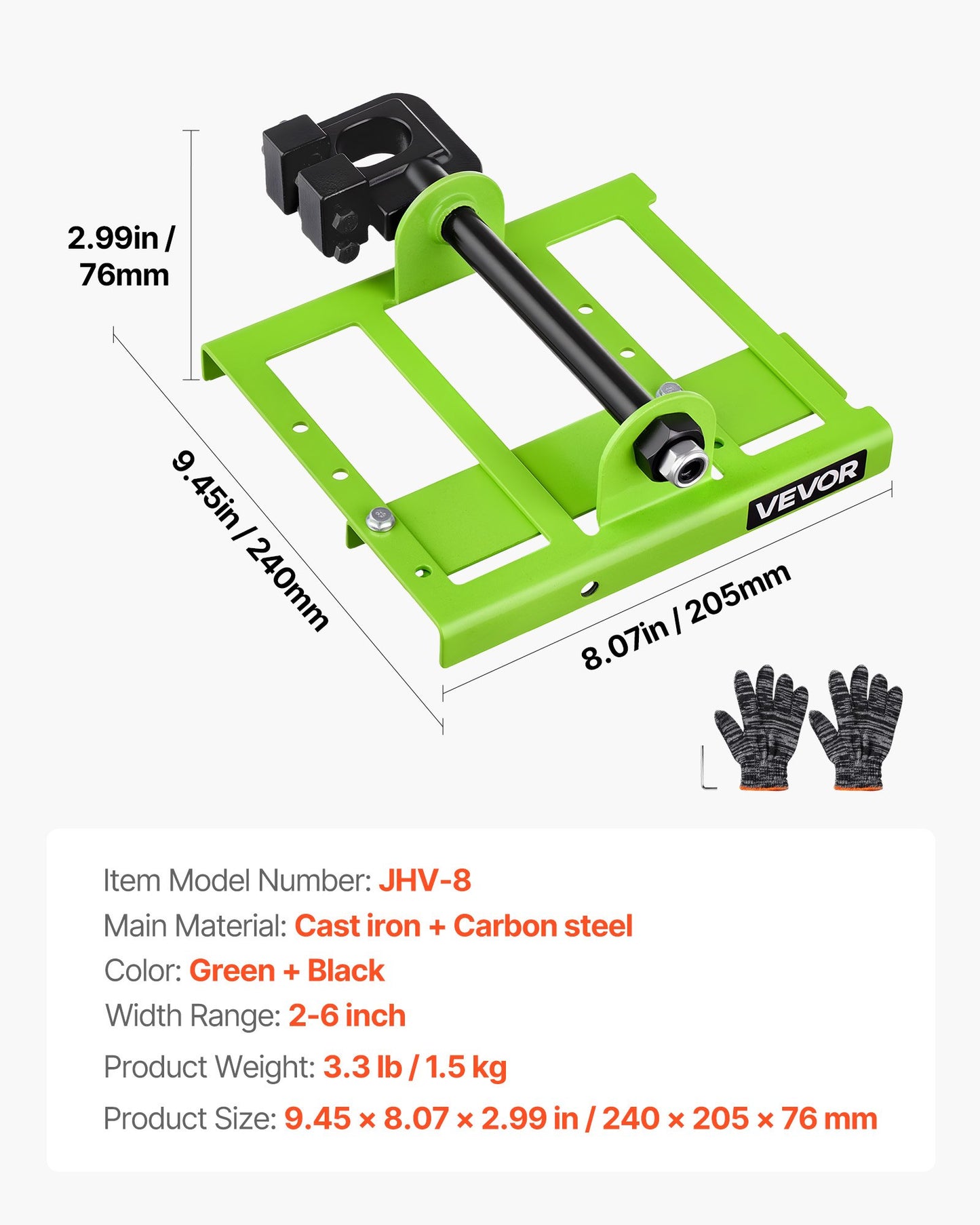 Chainsaw Mill, Adjustable 2-6 in Width, Vertical Lumber Cutting Guide, Portable Timber Chainsaw Attachment, Heavy Duty Cast Iron Sawmill Tool Cutting Supplies for Builders Woodworkers