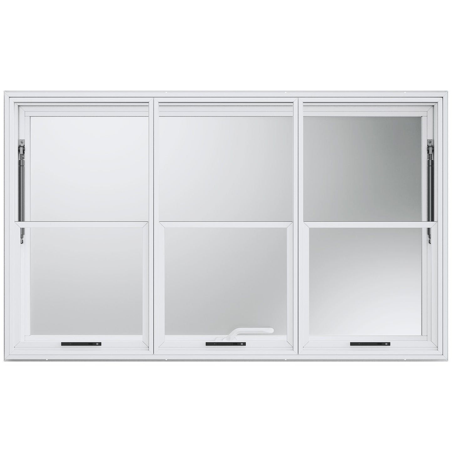 Concession Window 60"x36", Aluminum Alloy Food Truck Service Window with Vertical Lifting Windows & Awning Door & Drag Hook, Up to 85 Degrees Serving Window for Food Trucks Concession Trailers