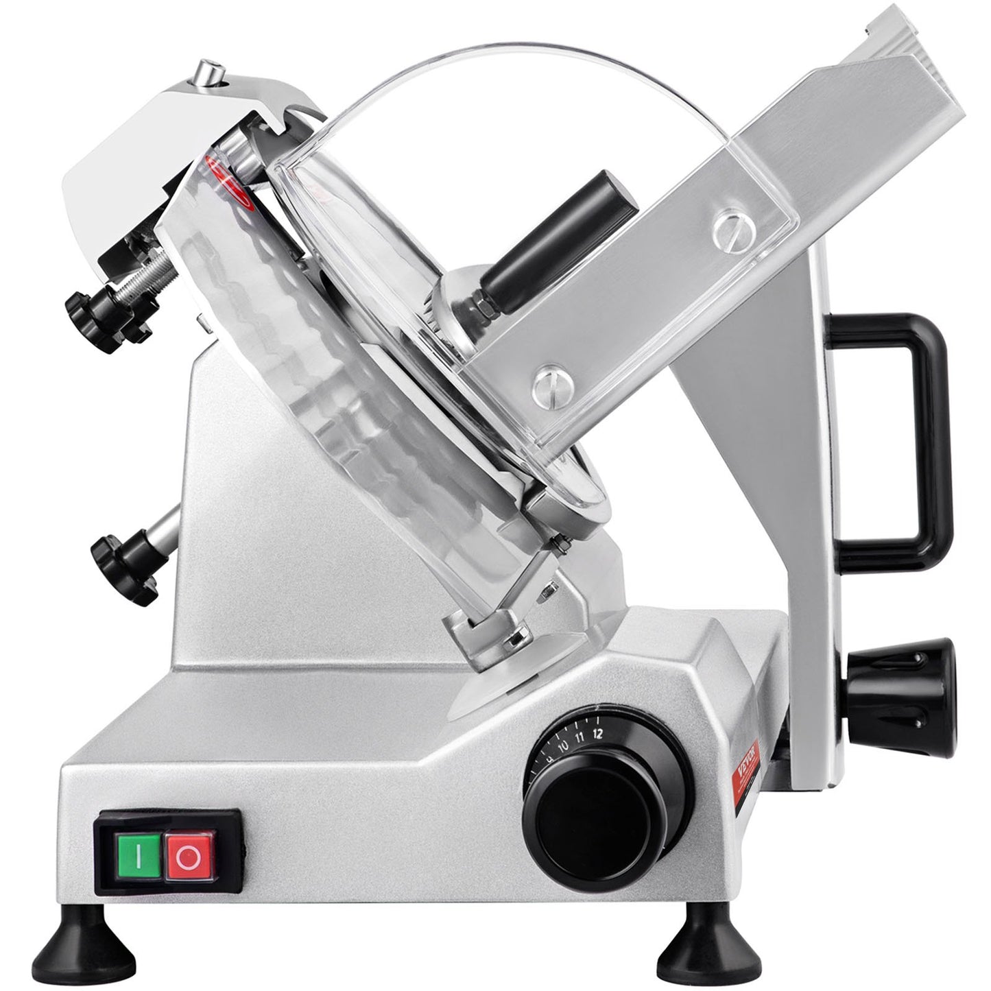 Commercial Meat Slicer, 200W Electric Deli Food Slicer, 350-400 RPM. Meat Slicer with 8" Carbon Steel Blade, 0 - 0.47 Inch Electric Meat Slicer with Adjustable Thickness for Home and Commercial Use