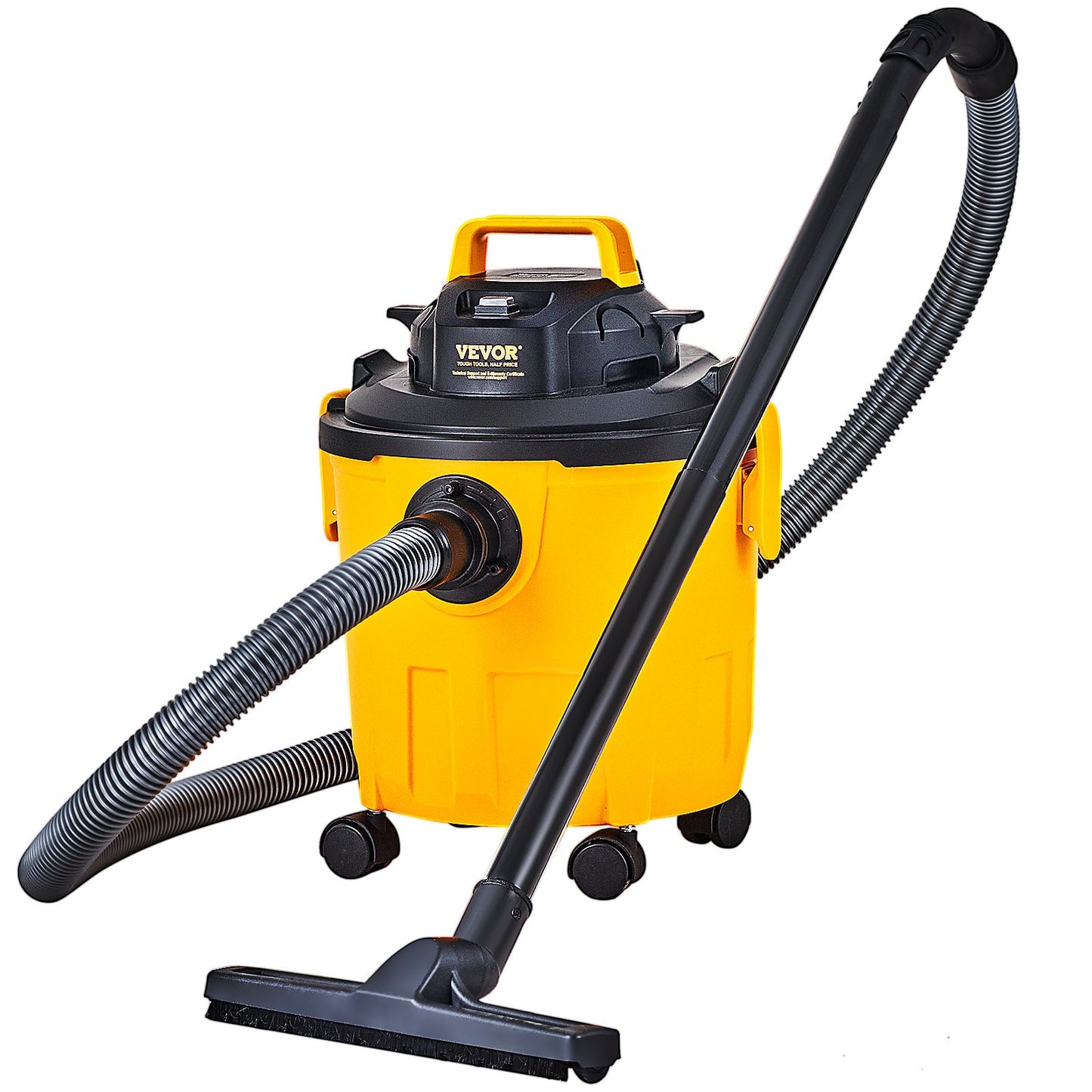 Shop Vacuum Wet And Dry, 5 Gallon 6 Peak HP Wet/Dry Vac, Powerful Suction with Blower Function with Attachments 2-in-1 Crevice Nozzle, Small Shop Vac Perfect for Carpet Debris, Pet Hair, Car