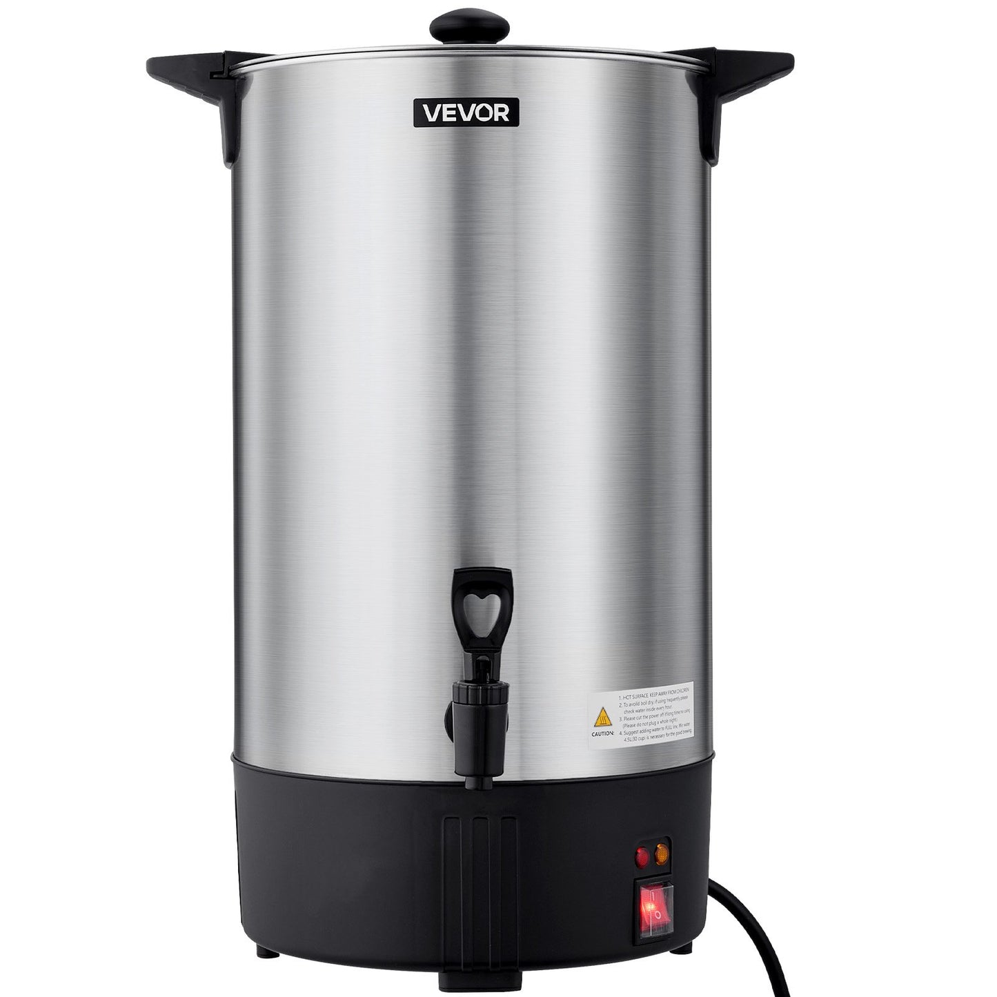 Commercial Coffee Urn, 100 Cup 15 L Hot Beverage Dispenser with Dripless Faucet, Quick-Brewing Stainless Steel Large Commercial Coffee Maker, for Catering, Business, Party, Church & Restaurant