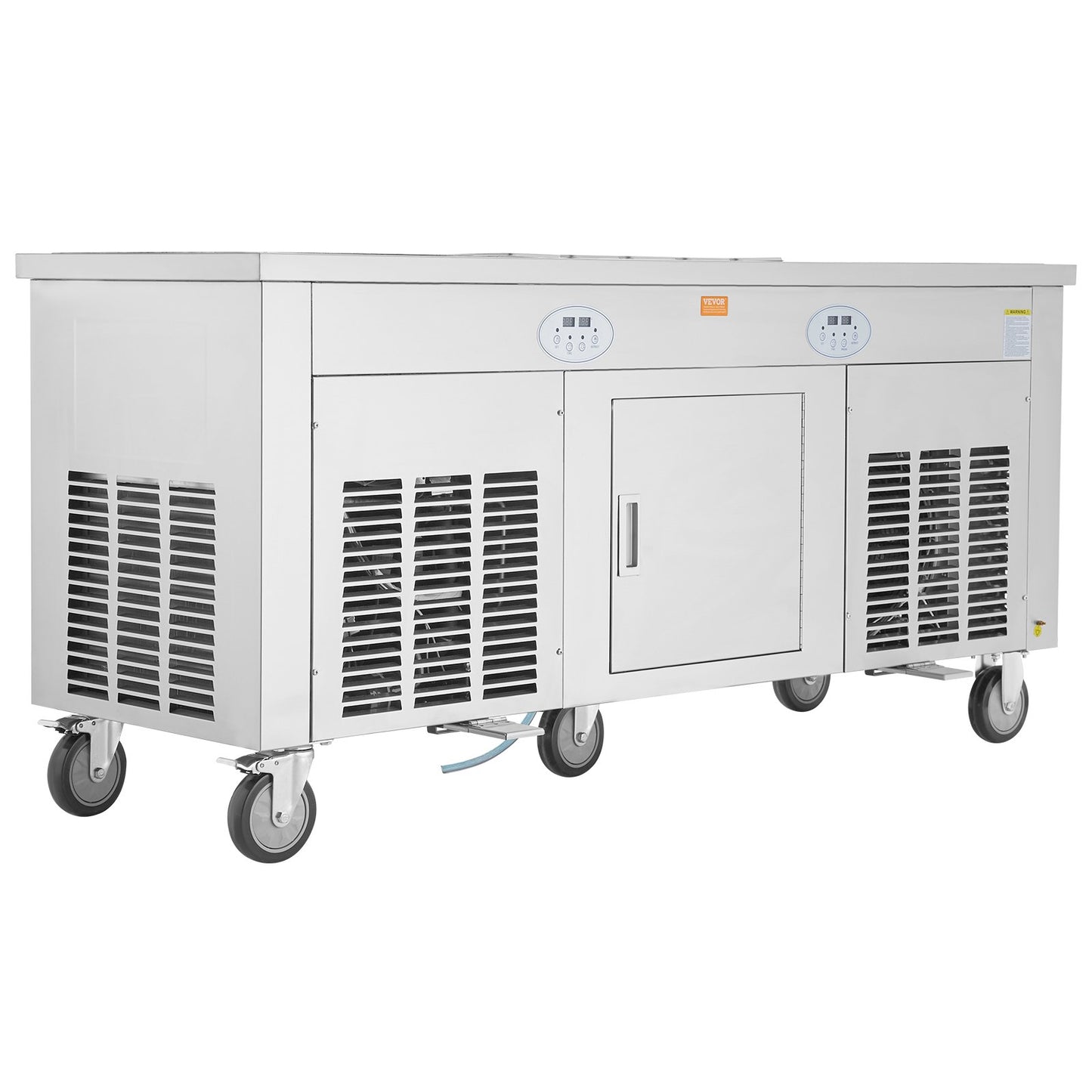 Maschine für frittierte Eisrollen, gerollte Eismaschine, 45,7 x 45,7 cm, 2 Pfannen