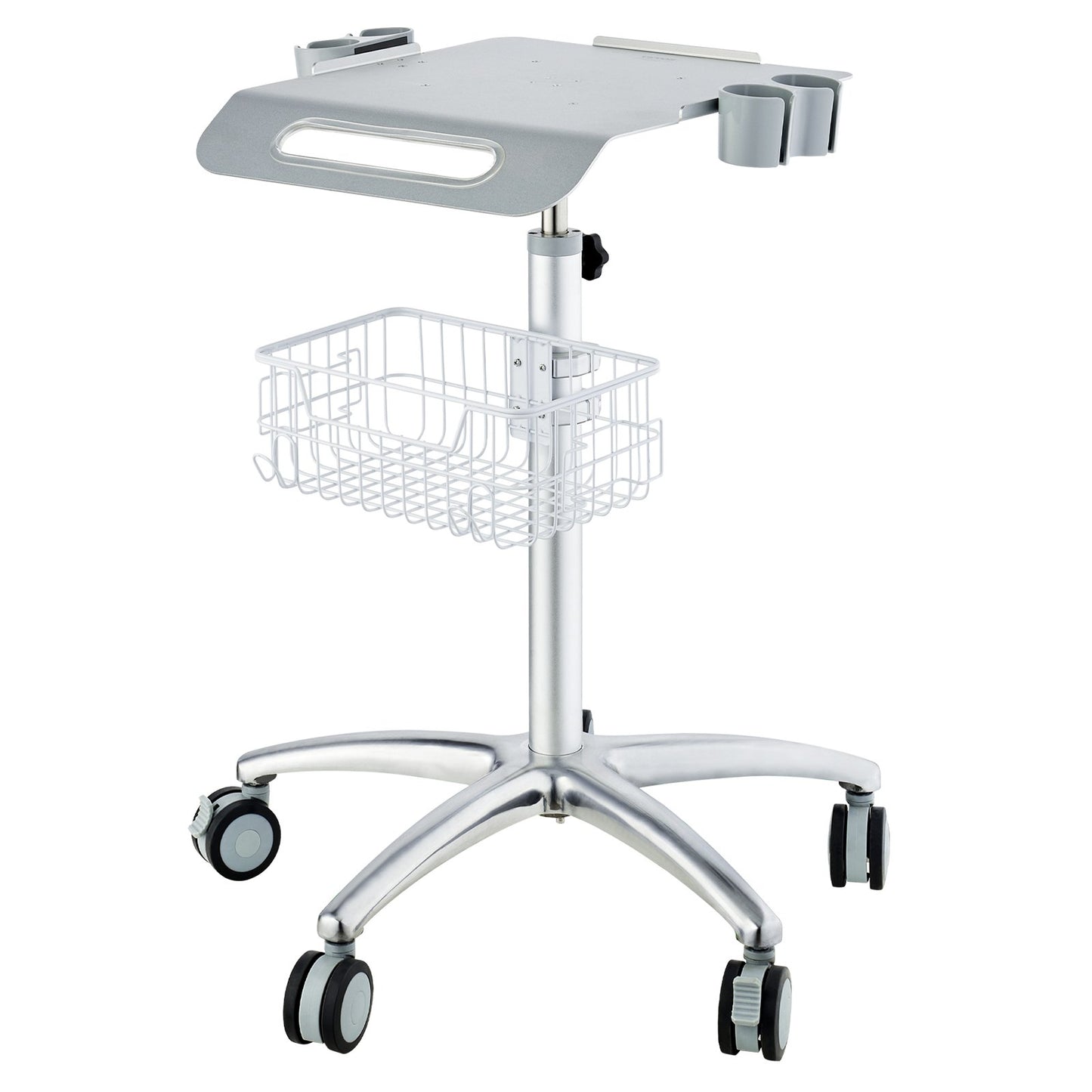 Medical Cart, Salon Cart with Wheels, Mobile Trolley Cart 26.77"-42.91" Height Adjustable, Metal Salon Stations for Hairdresser, Rolling Stationary Lab Cart for Clinic, Beauty and Salon