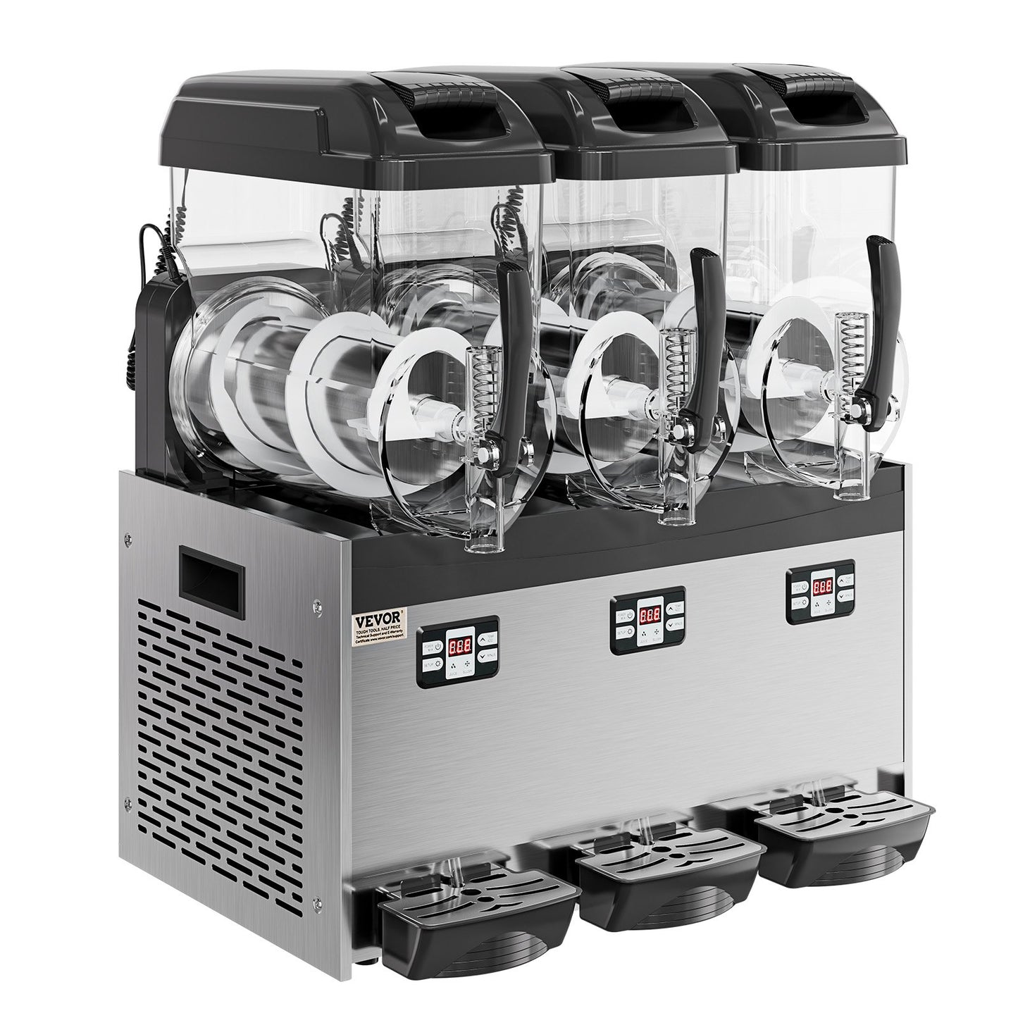 12Lx3 Tank Kommersiell Slushy Machine Margarita Smoothie Frozen Drink Maker