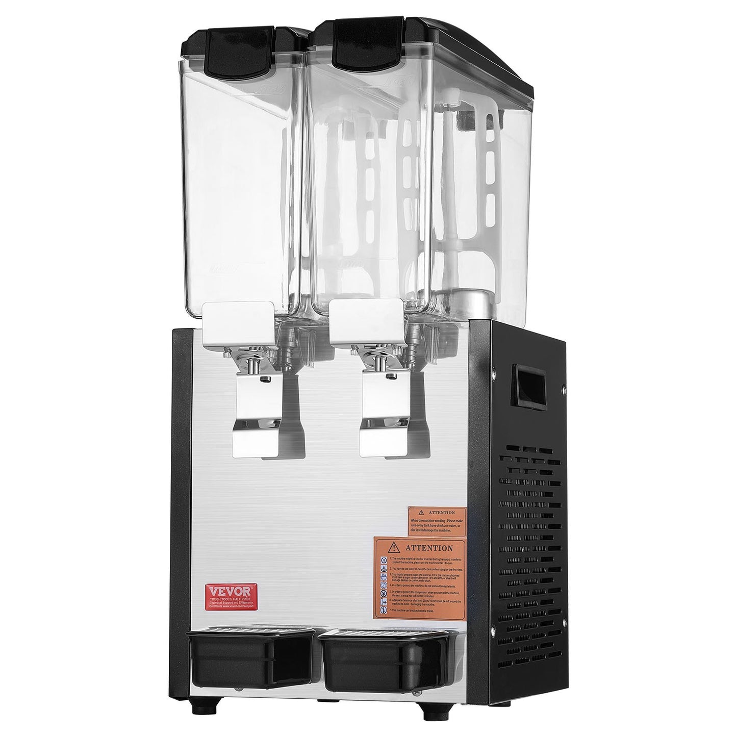 Commercial Beverage Dispenser 10L x 2 Tanks Cold Juice Ice Drink Dispenser