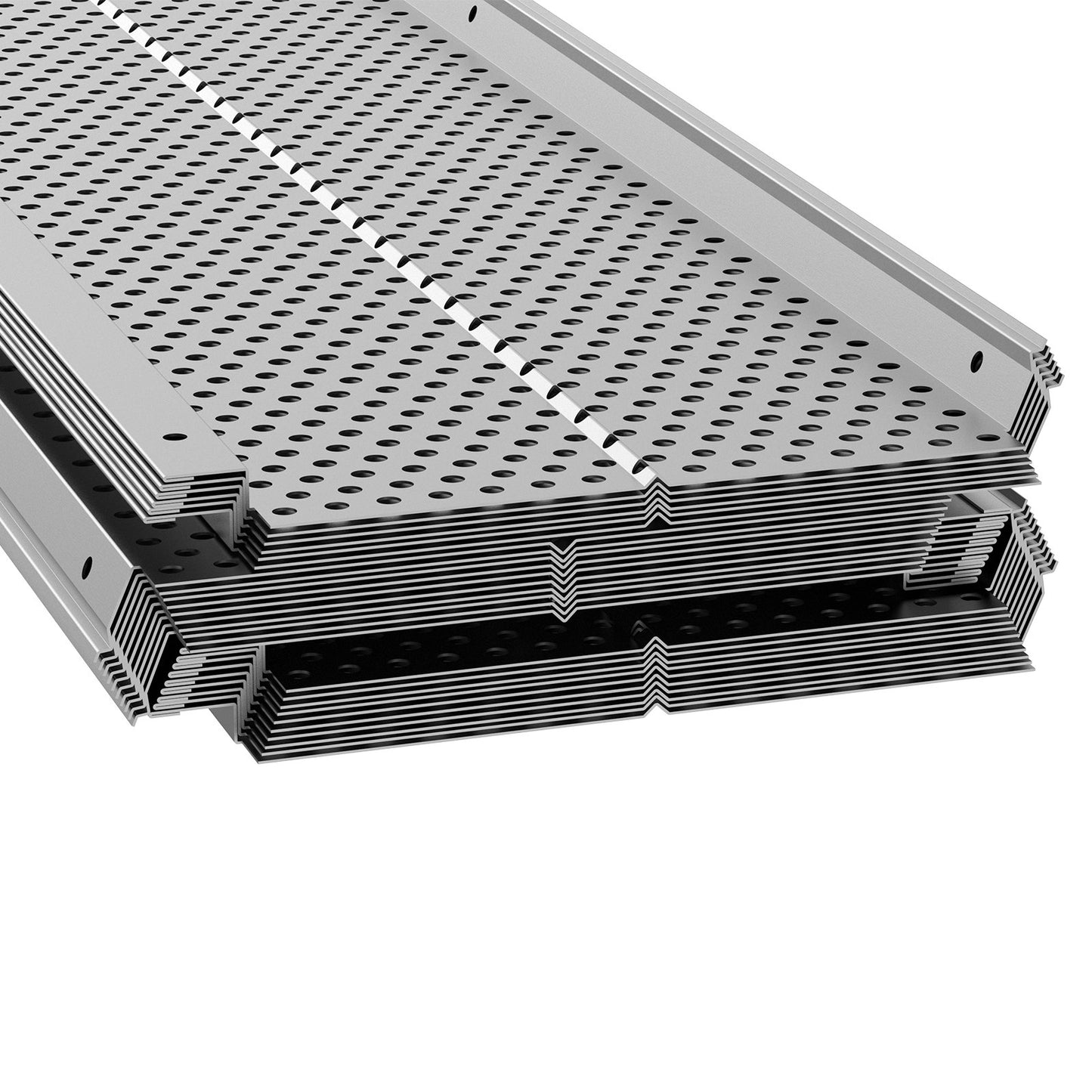 Gutter Guard, 6 inch Width, Aluminum Leaf Filter DIY Gutter Cover, 26 PCS 104 ft Total Length, 0.157'' Hole Diameter & 0.02'' Thick Raptor Gutter Guards Fits Any Roof or Gutter Type