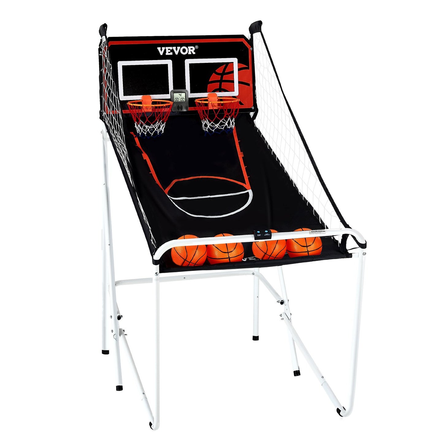 Hopfällbar inomhus Double Shot Basket Arcade Game 2 Player 4 Balls