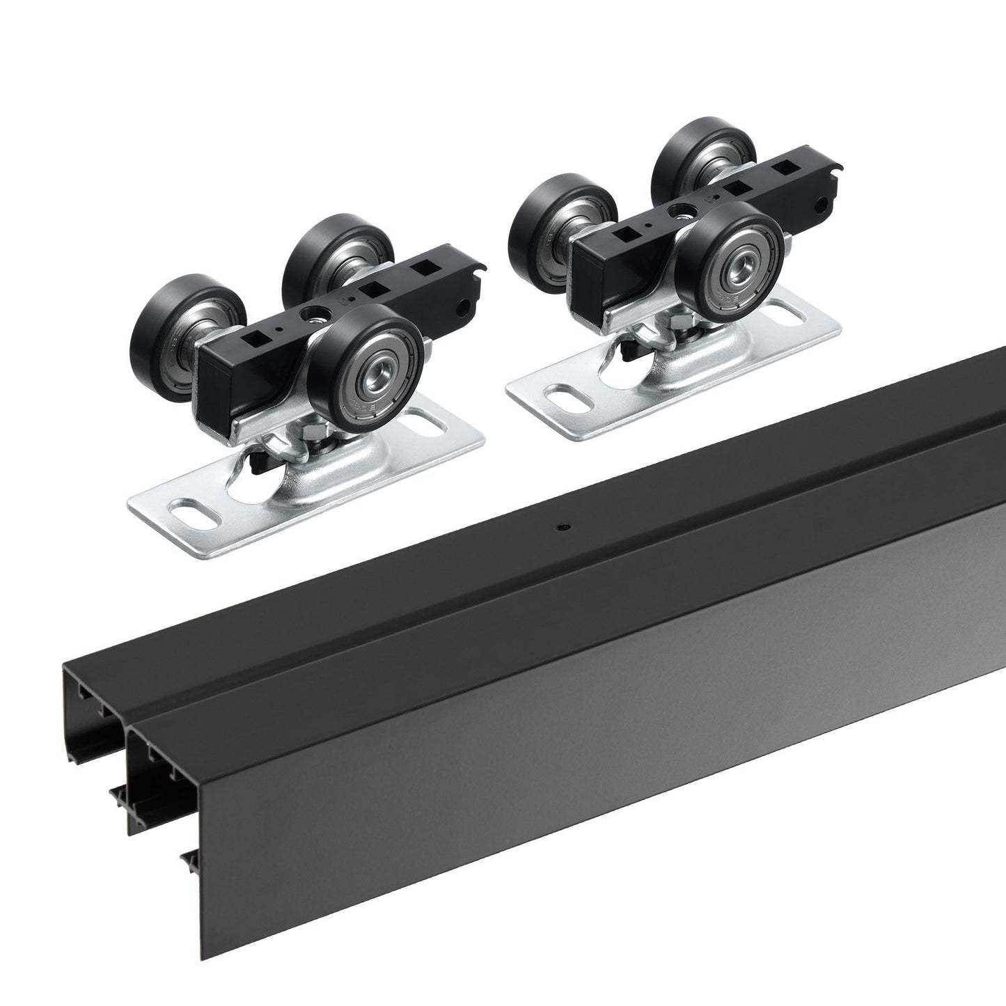 Bypass Door Hardware 4ft Bypass Closet Door Track Kit for 2-Door System