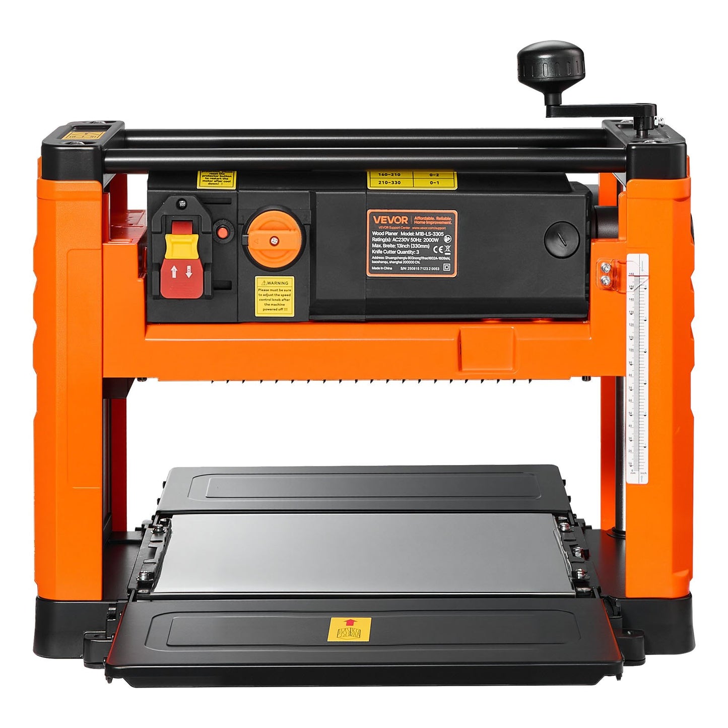 Thickness Planer, Two Speed, 13-Inch Width Worktable Power Benchtop Planer, Three-Blade, 2000W 23500 RPM Powerful Motor, Dual Rollers, Over Protection, Woodworking for Hard & Soft Wood Material