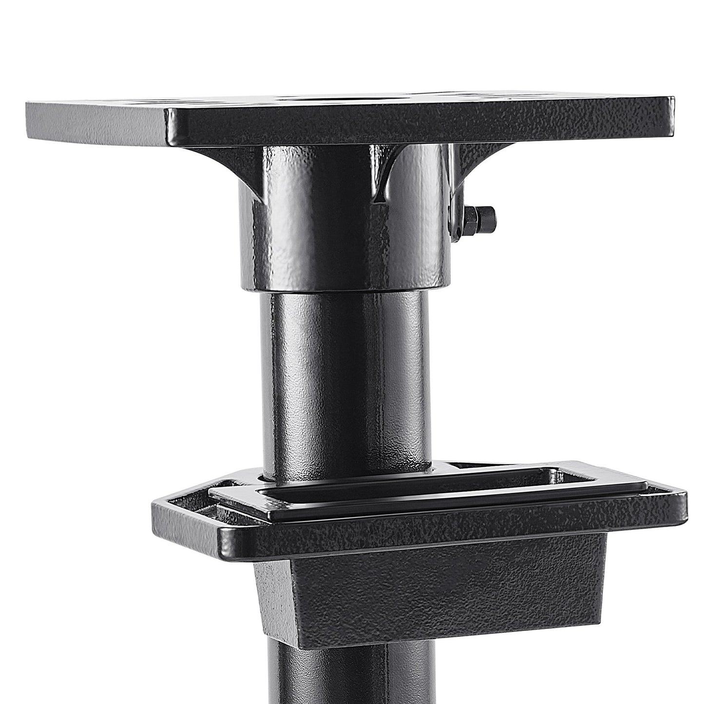 Bench Grinder Stand, Heavy-Duty Bench Grinder and Vise Floor Pedestal with 10.6" x 10.6" Mounting Plate, Pre-Cut Mounting Slots & Water Pot, Compatible with Most Bench Grinders