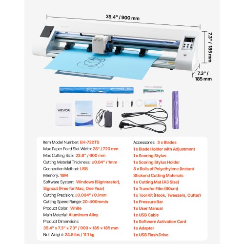 Skärmaskin Vinylskärmaskin Automatisk kantdetektering 2-bladstyp