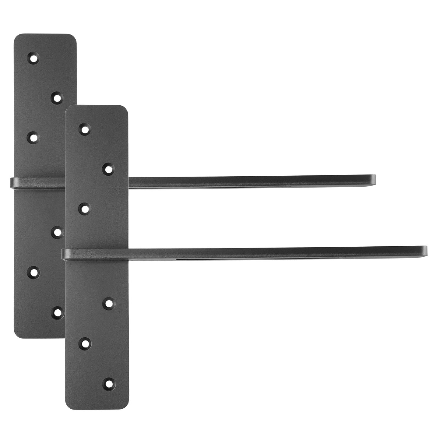 T Shelf Brackets 2 Pcs, 200 lbs/90 kg Weight Capacity, 14x2.89x12 in / 355.6x73.5x304.8 mm, Solid Steel Heavy Duty Brackets for Shelves, Countertop Support Floating Bracket Hardware with Screws