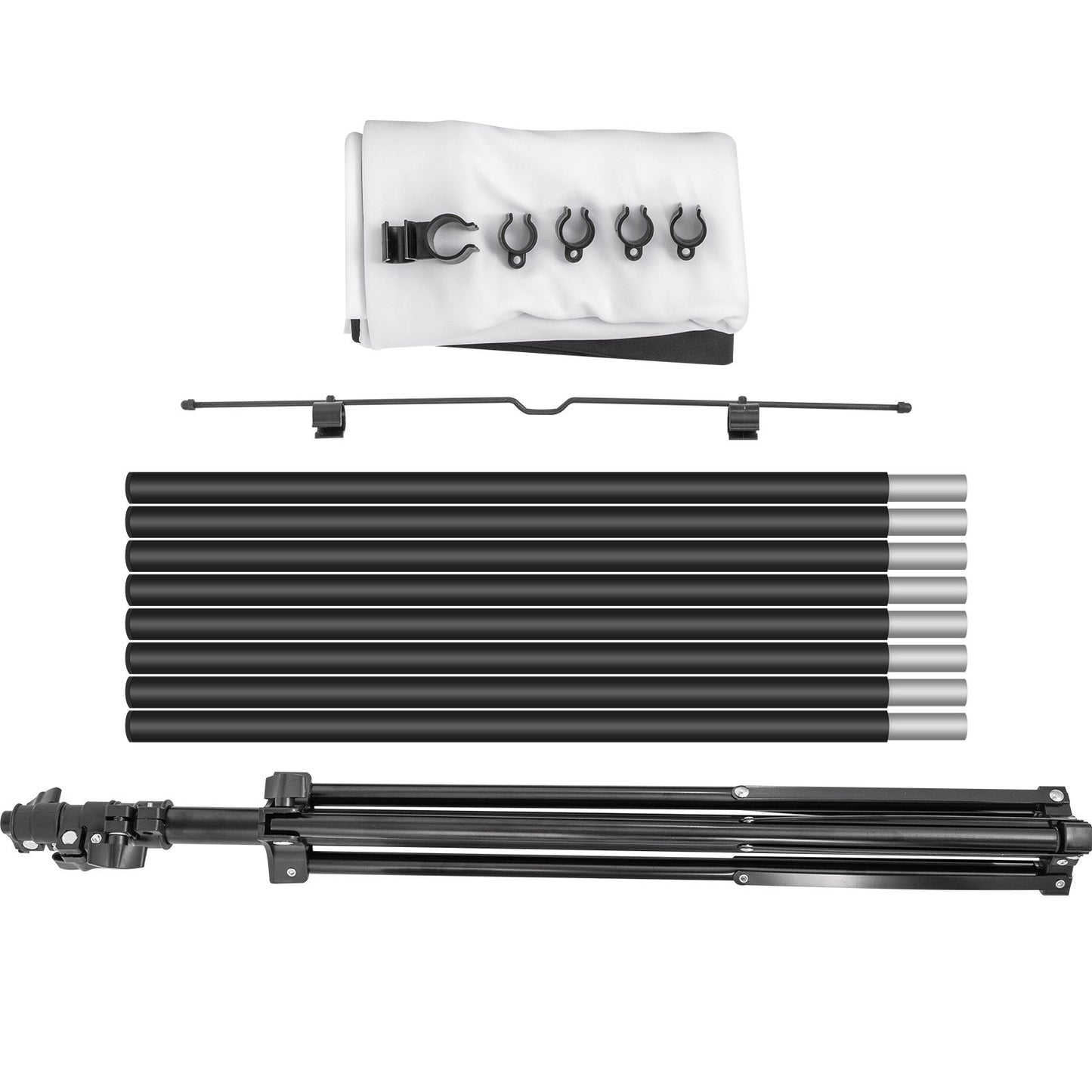 Stativ-Projektor-Leinwand mit Ständer, 80 Zoll, 16:9, 4K HD, Projektionsleinwandständer, knitterfrei, höhenverstellbar, tragbarer Bildschirm für Projektor im Innen- und Außenbereich für Filme, Heimkino, Spiele, Büro