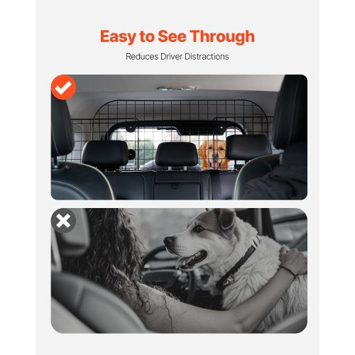 Hunde-Autobarriere 38"-66,3" Verstellbares Haustier-Trenntor für den Laderaum | EU