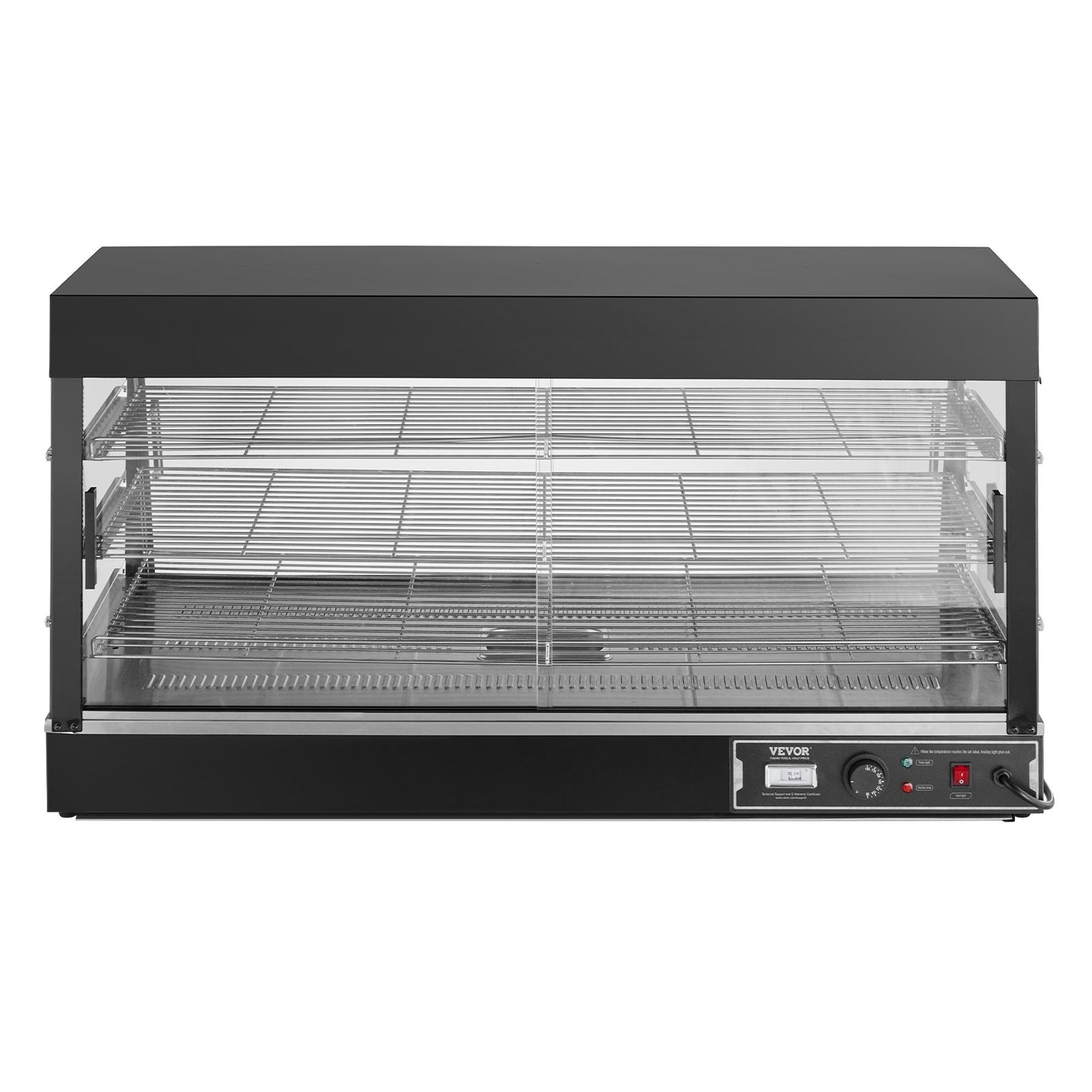 3-stufiger kommerzieller Speisenwärmer-Display-Arbeitsplatten-Pizzaschrank mit Beleuchtung