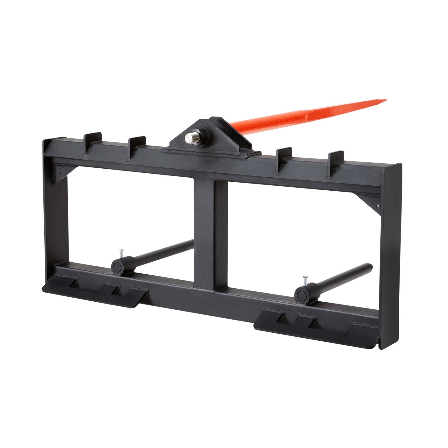 49" höspjut, balspjut 1600lbs lastkapacitet, minilastare traktortillbehör med 2st 17,5" stabilisatorspjut, snabbfäste spikgafflar