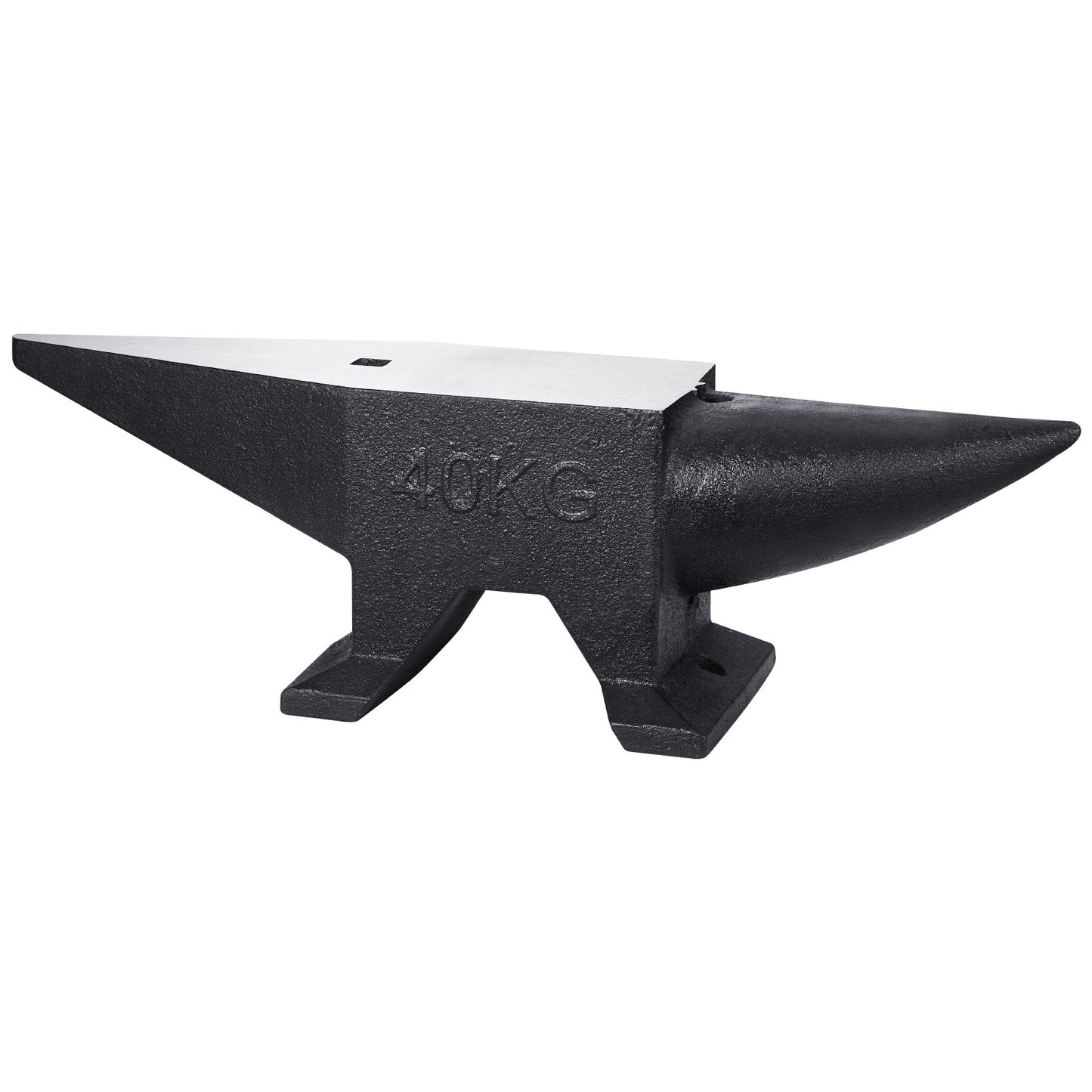 Cast Iron Anvil, 86 Lbs Single Horn Anvil with Large Countertop and Stable Base, High Hardness Rugged Round Horn Anvil Blacksmith, for Bending, Shaping