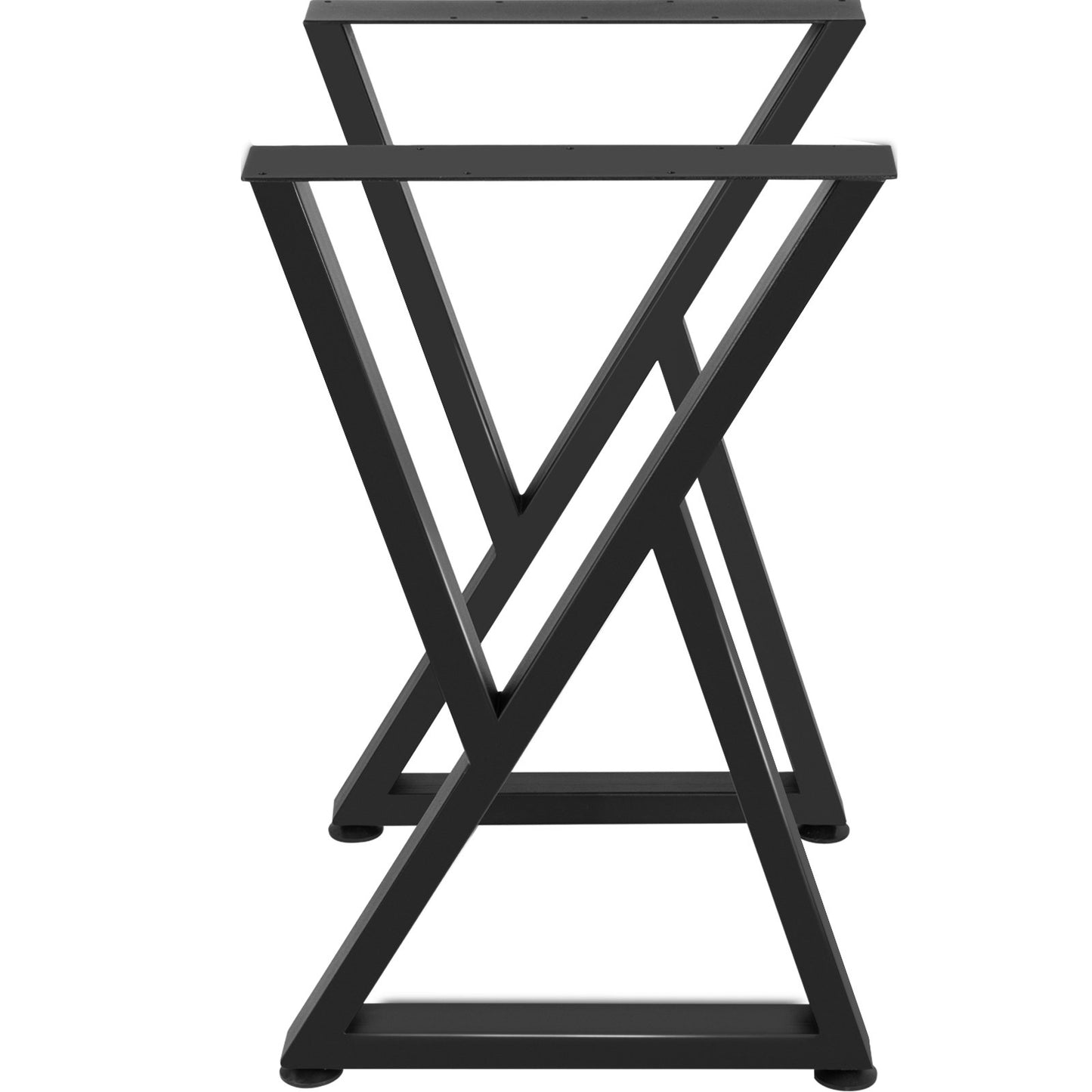 Z-förmige Tischbeine aus Metall, Esstischbeine, 28 x 18 Zoll, Schreibtischbeine, 2er-Set