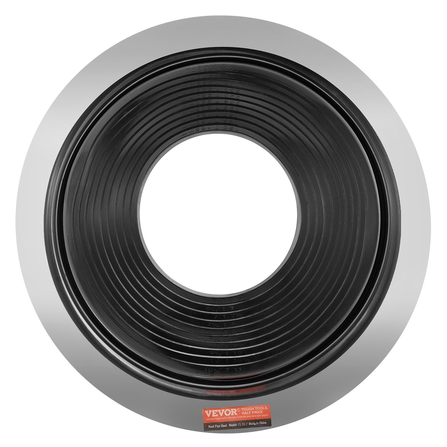 2 st Metalltakrör Blinkande stövlar Passar 6"-11" Pipe High Temp Black EDPM