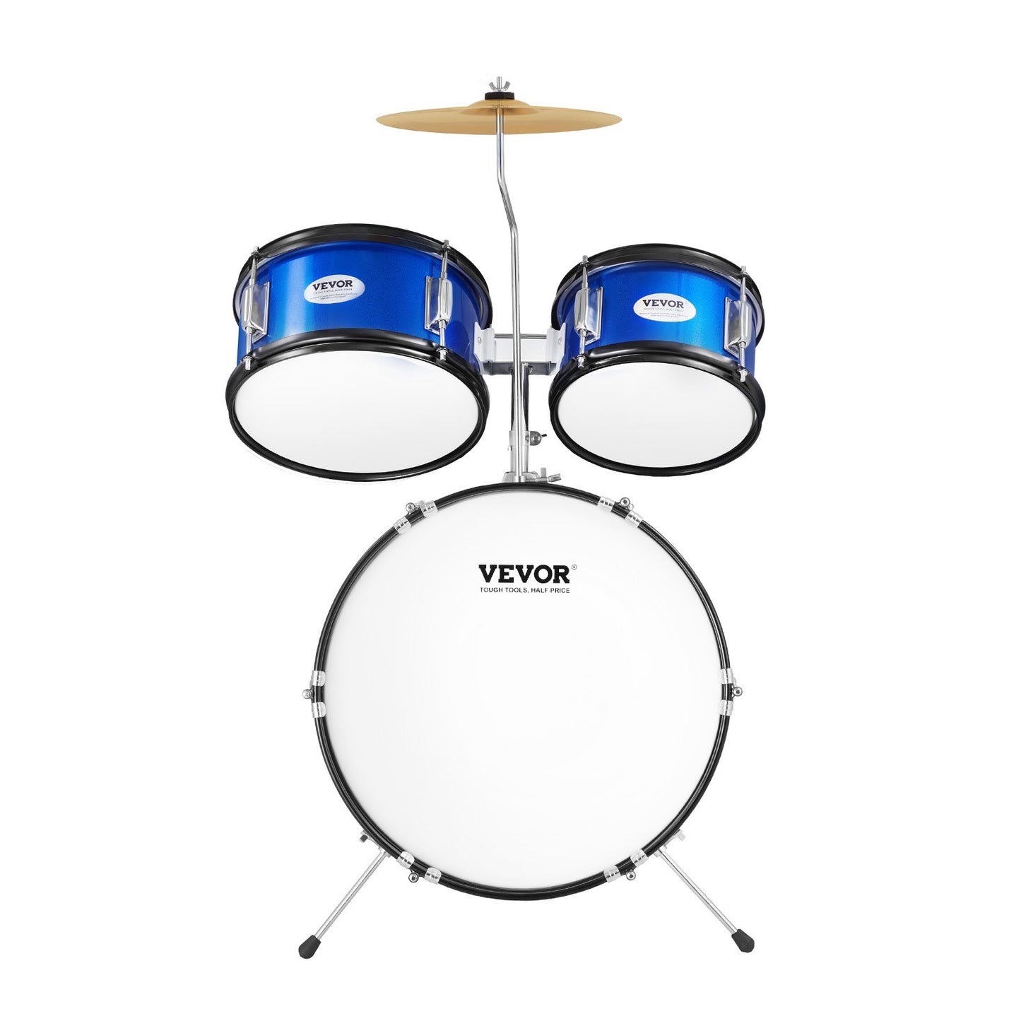 Kids drum set 5-piece 16 in drum set for beginners children with Throne Blue