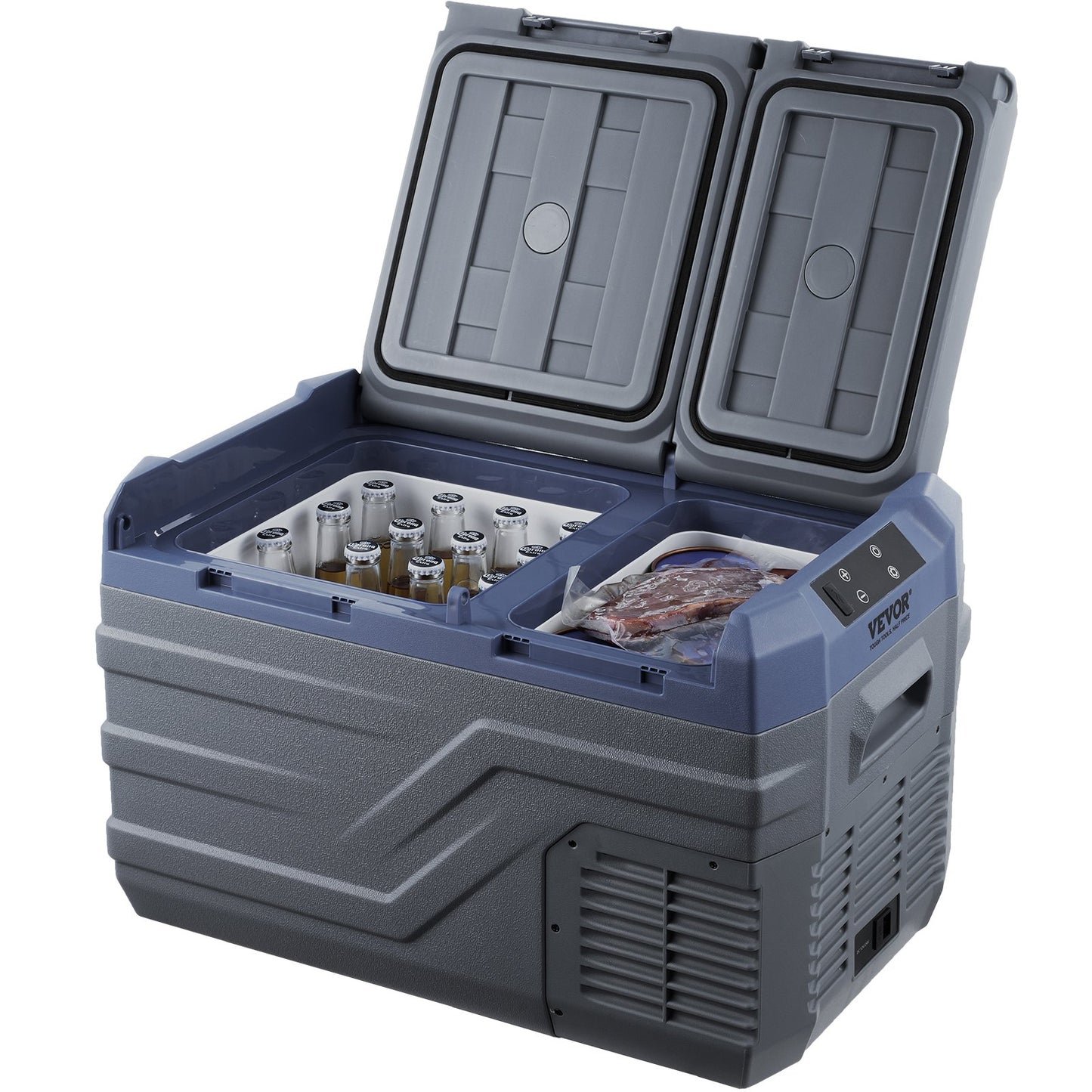 Tragbarer Autokühlschrank mit Gefrierfach, Kompressor, 25 l, Dual Zone, für Wohnmobil