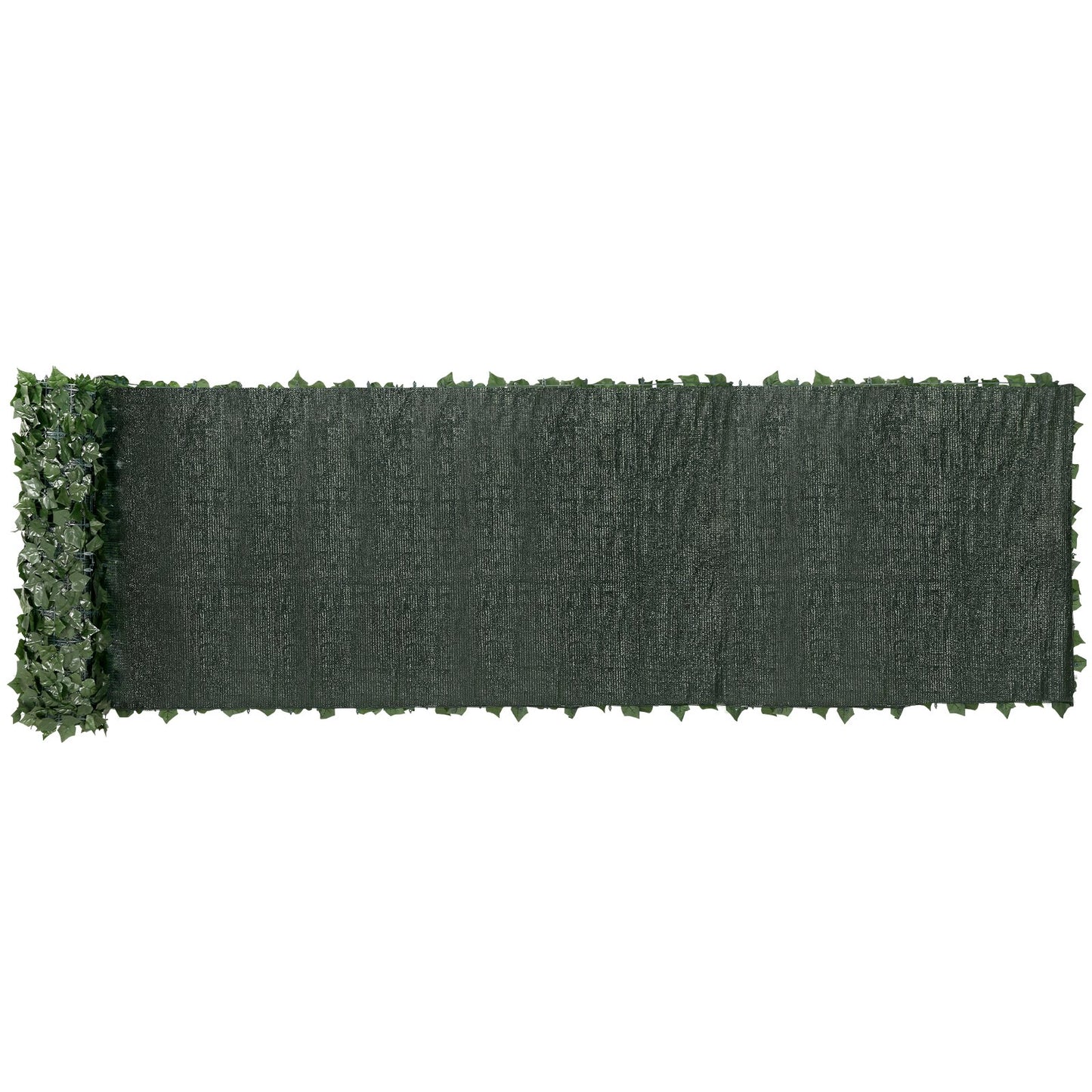 Ivy Privacy Fence, 1 x 5 m Artificial Green Wall Screen, Green Ivy Fence with Mesh Fabric and Reinforced Joint, Fake Hedges Vine Leaf Decoration for Outdoor Garden, Yard, Balcony