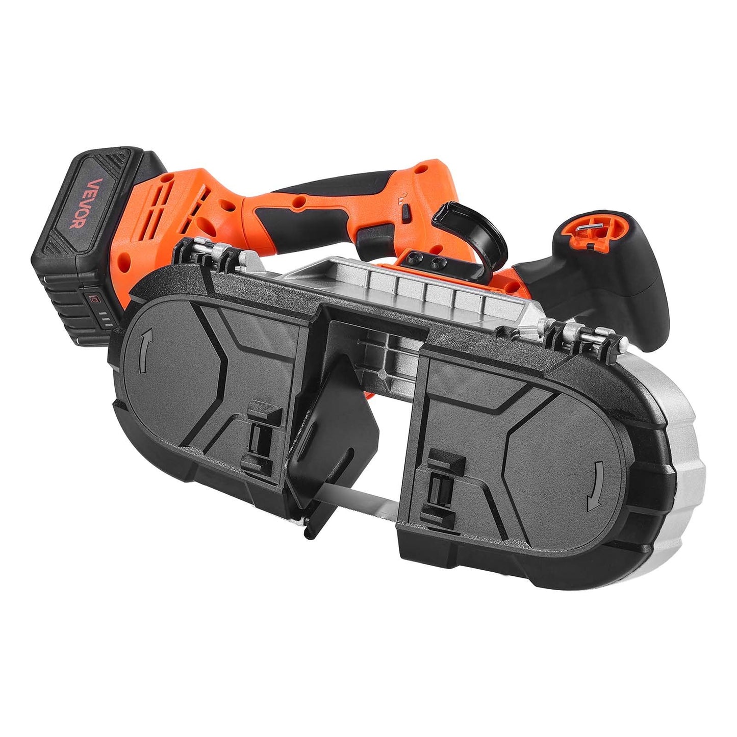 20V Portable Band Saw Kit, 2.56-Inch Deep Cut, AC 110V, 360W Bandsaw with Brushless Motor, 4.0 Ah Battery, Cordless and Compact Portaband, 0-192 m/min Variable Speed, for Cutting Metal, Wood