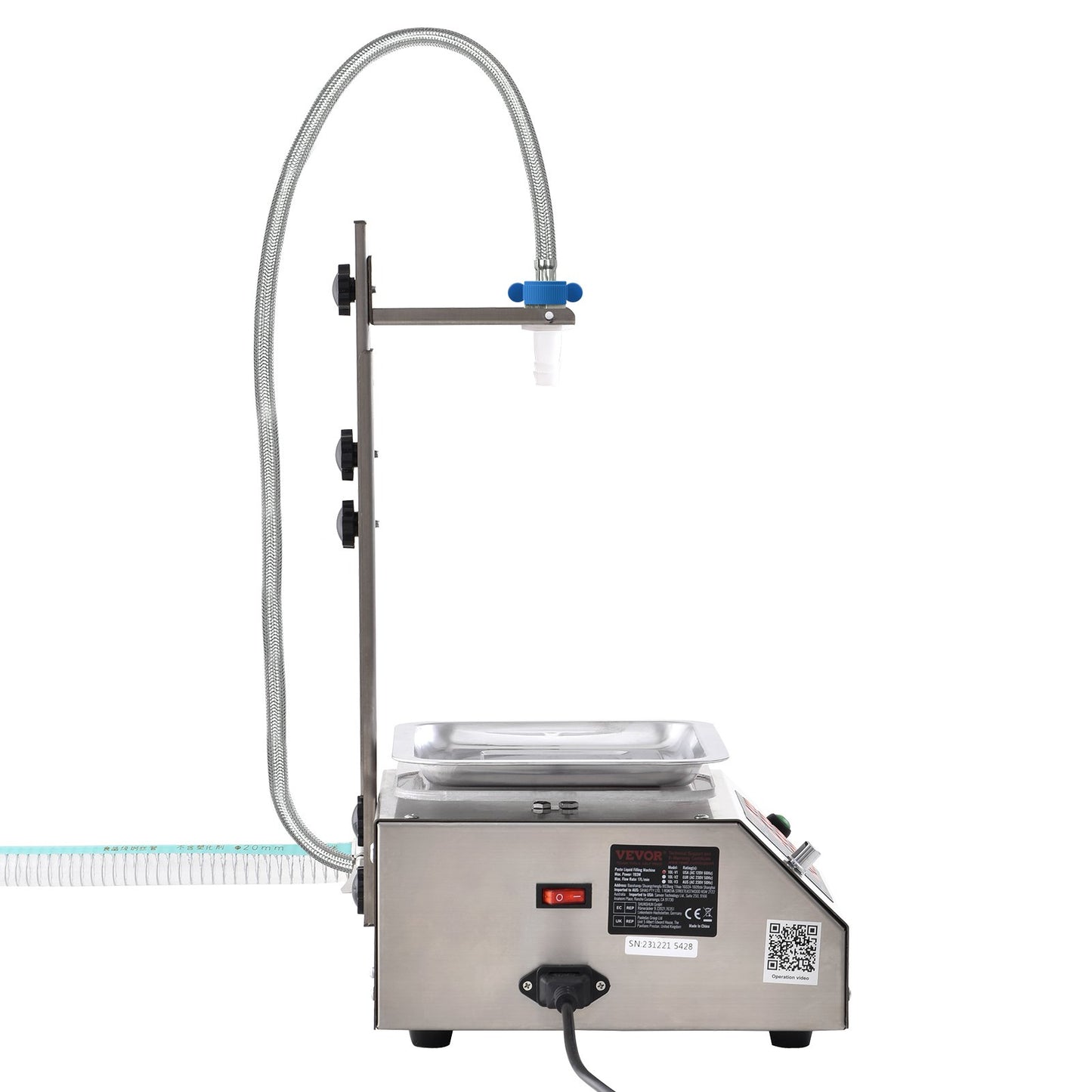 Vätskepåfyllningsmaskin, 30-15000 g vägningskapacitet, automatisk flaskfyllningsmaskin tappningsmaskin Digital kontroll för mjölk, vatten, olja, vin, dryck, tvättmedel, schampo (enkel munstycke)