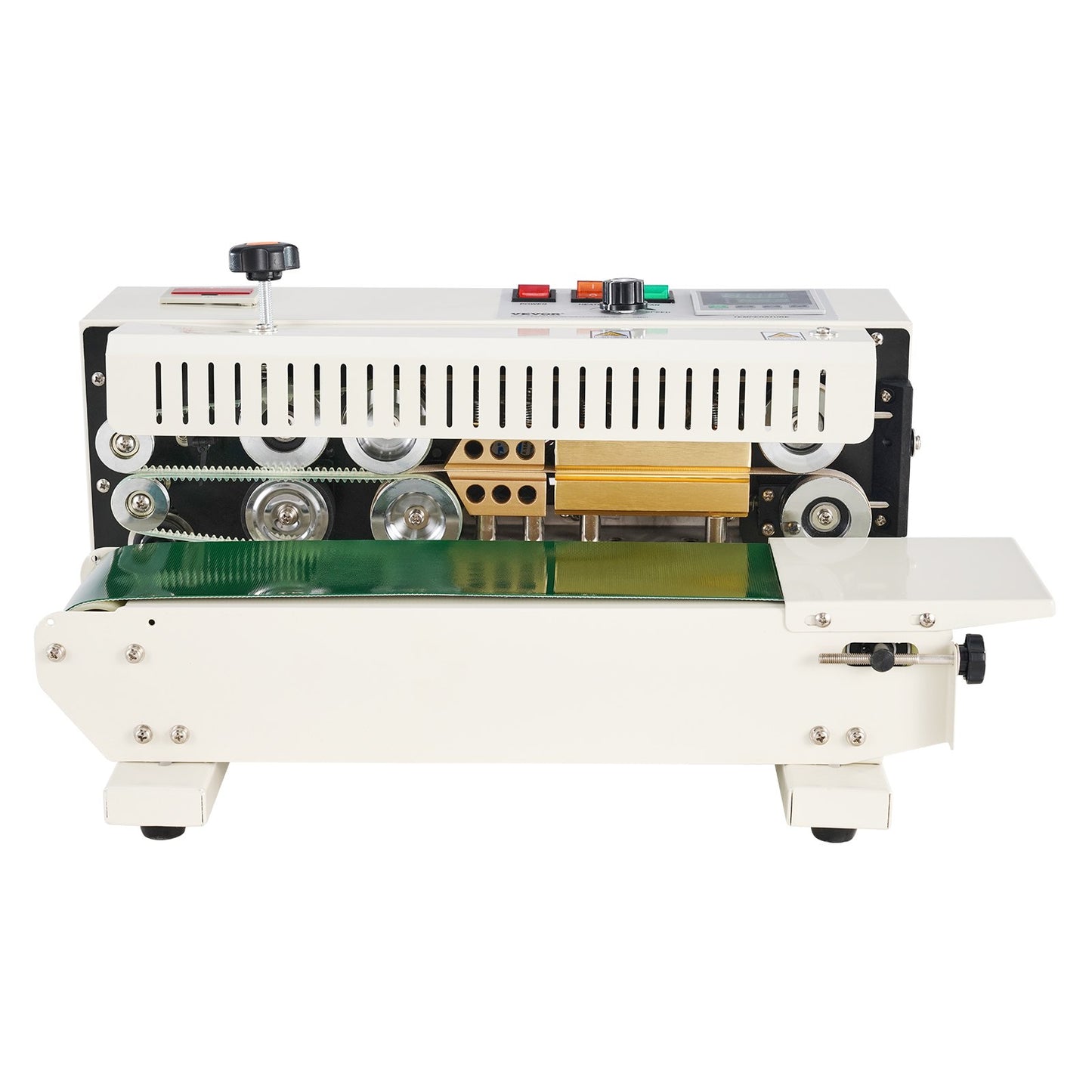 Continuous Bag Band Sealing Machine, 0.24-0.47 in/6-12 mm Seal Width, Horizontal Band Sealer Machine with Digital Temperature Control, Bag Sealer for 0.02-0.8 mm Plastic Bags with Count Function