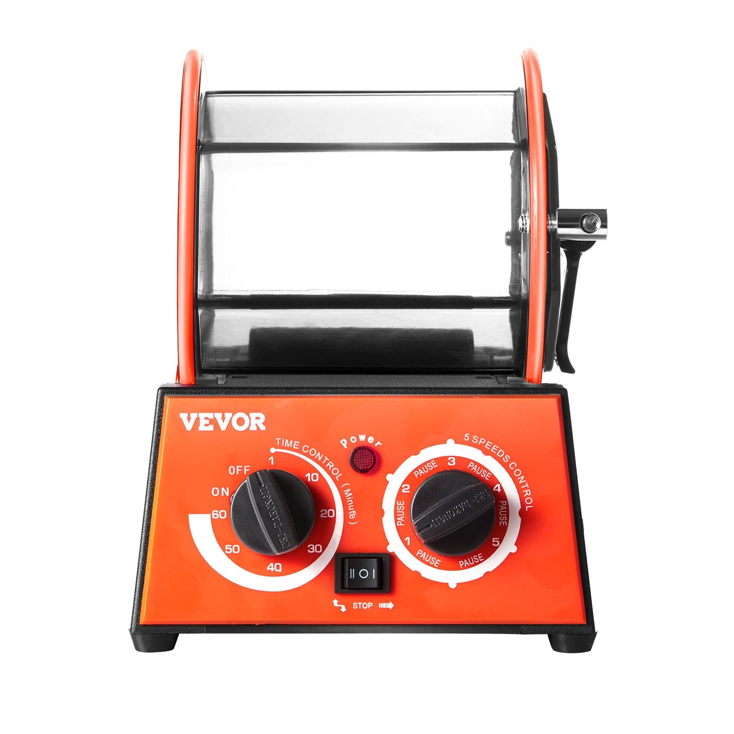 Jewelry Polisher Tumbler, 6.6lbs/3kg Capacity Mini Rotary Tumbler Machine with 0-60 Minutes Timer, 5 Speeds Jewelry Rotary Finisher for Surface Polishing Grinding Buffing Gemstones Jewels Coins