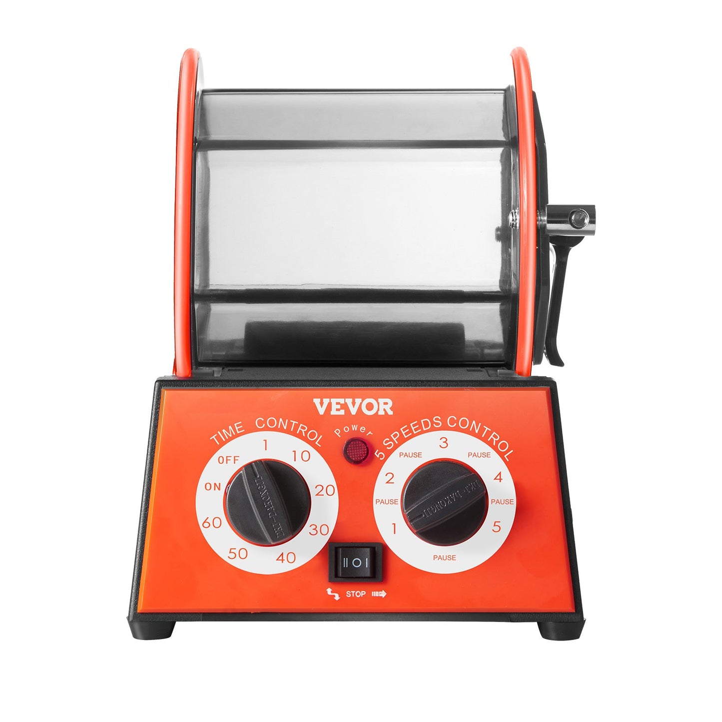 Jewelry Polisher Tumbler, 11lbs/5kg Capacity Mini Rotary Tumbler Machine with 0-60 Minutes Timer, 5 Speeds Jewelry Rotary Finisher for Surface Polishing Grinding Buffing Gemstones Jewels Coins