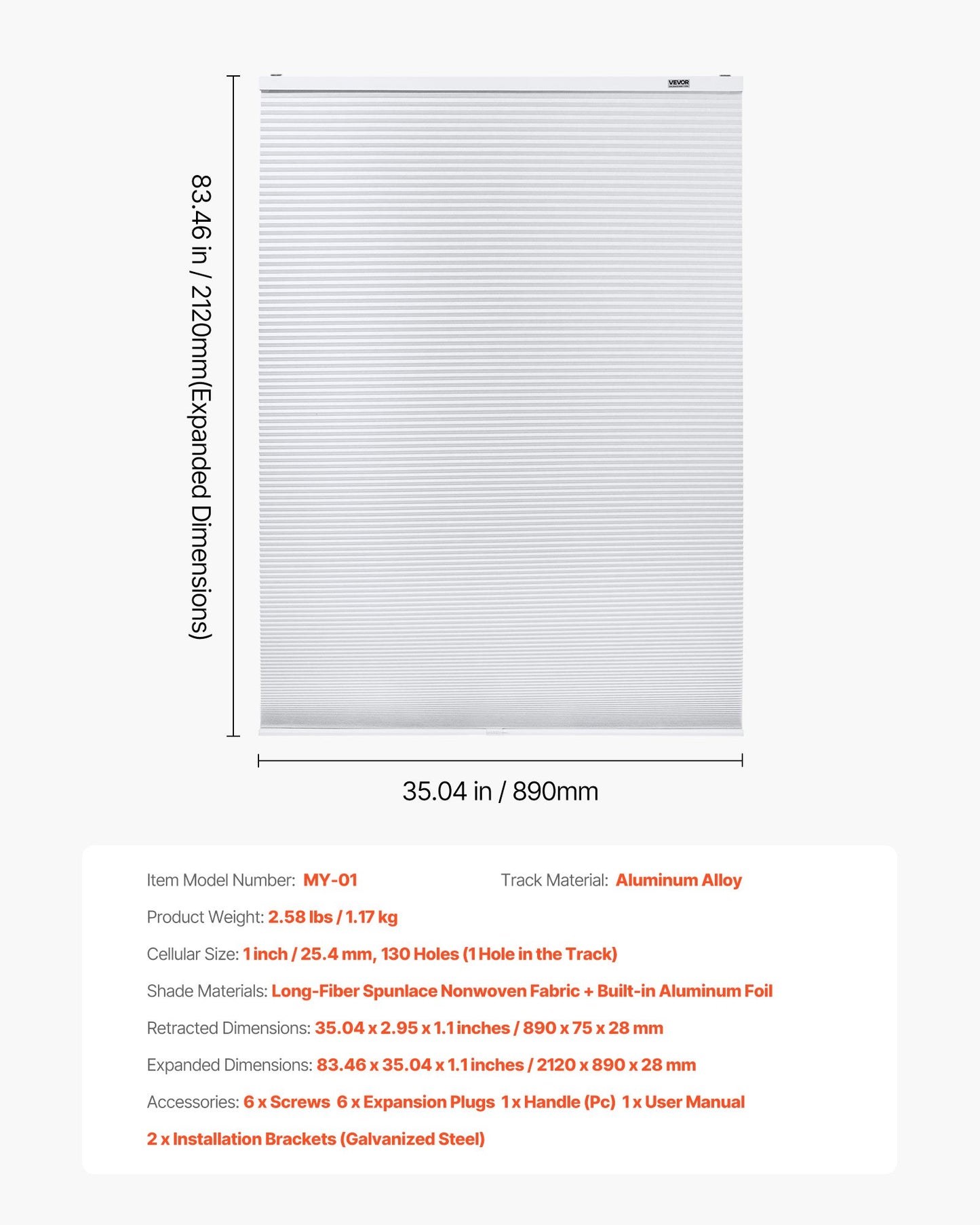 Cellular Shades, 1 inch Light Filtering Cordless Cellular Blinds, Blackout Privacy Honeycomb Shades for Home Indoor Windows, Thermal Insulation Noise Reduction, for Living Room, Bedroom, White