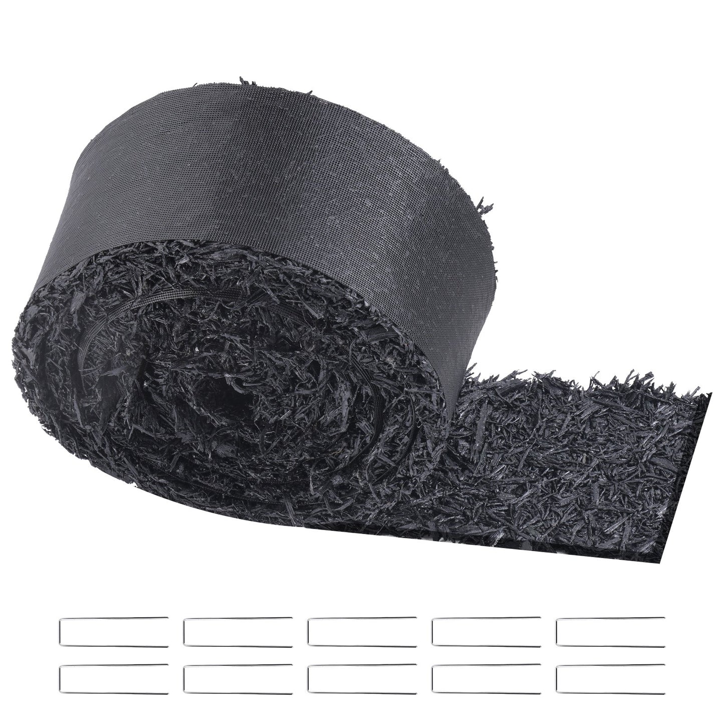 Rubber Mulch Roll for Landscaping 120 x 4.5 Inch Rubber Mulch Mat Pathway