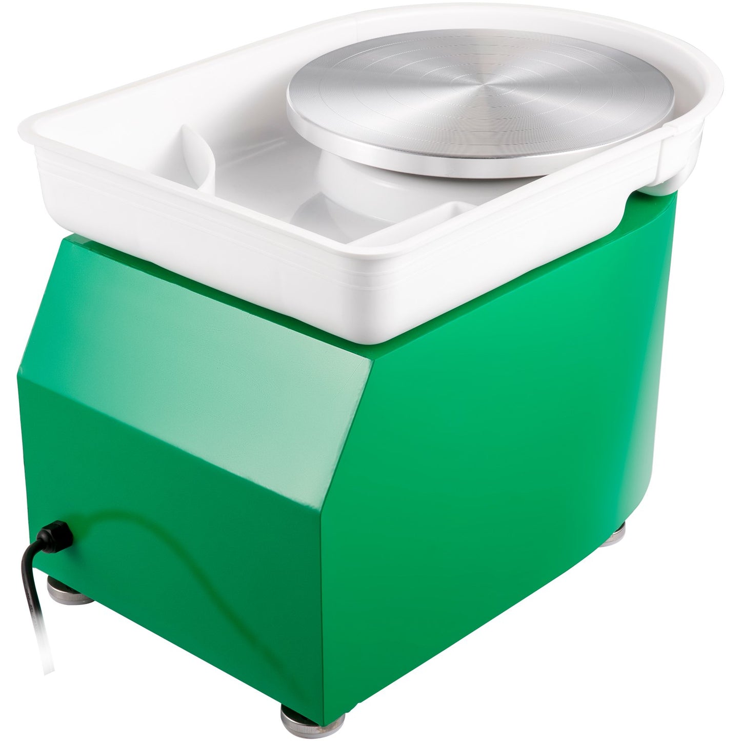 Pottery Wheel 28cm Pottery Forming Machine 350W Electric Pottery Wheel with Adjustable Feet Lever Pedal DIY Clay Tool with Tray for Ceramic Work Clay Art DIY Clay Green, 18 Piece