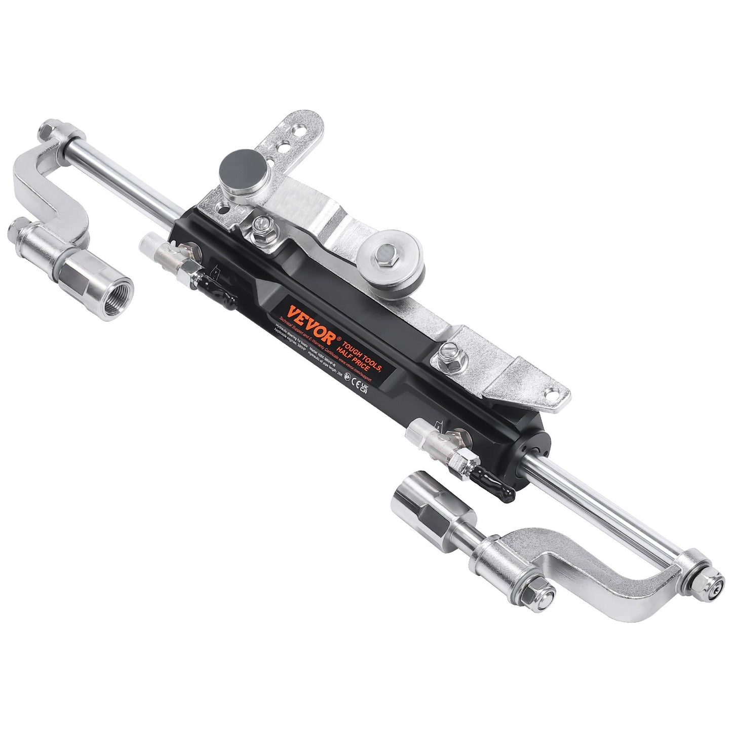 Hydraulic Outboard Steering Kit, 300HP, Marine Boat Hydraulic Steering System, with Helm Pump Two-Way Lock Cylinder and 26 Feet Hydraulic Steering Hose, for Single Station Single-Engine Boats